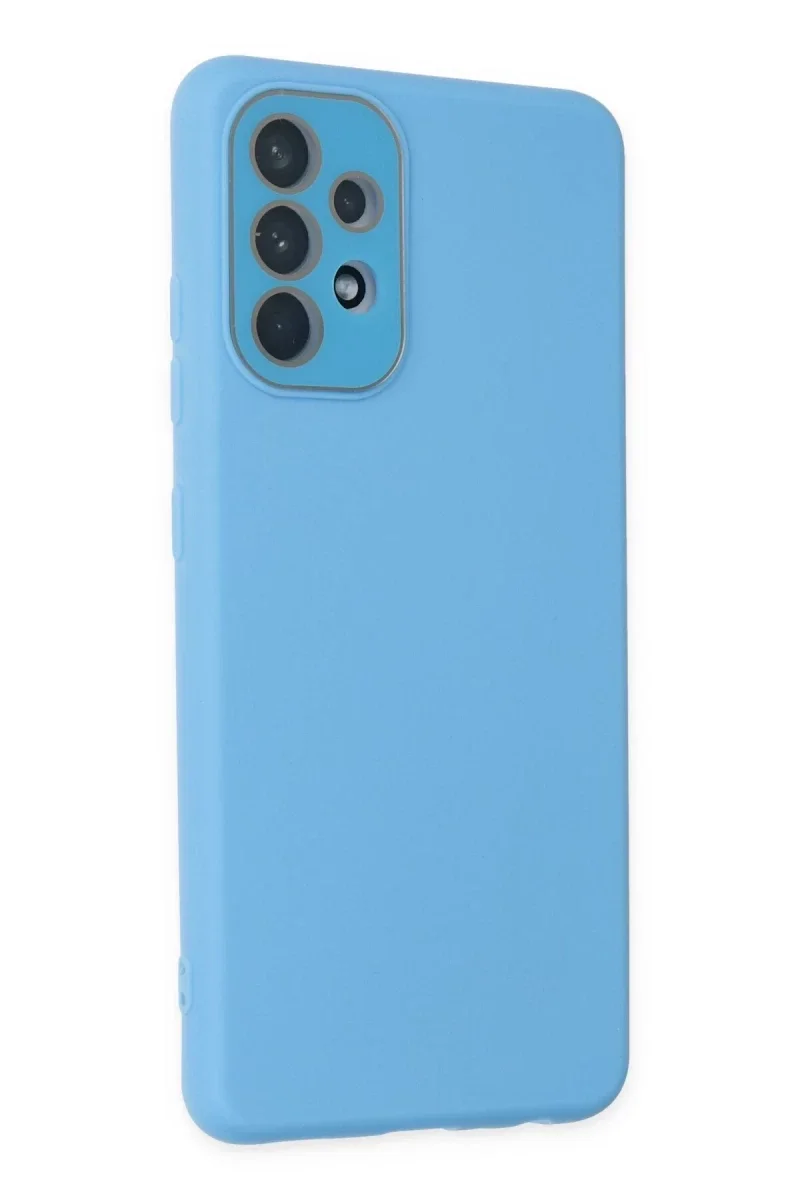 Samsung Galaxy A33 5G Kılıf Lansman Glass Kapak - Mavi