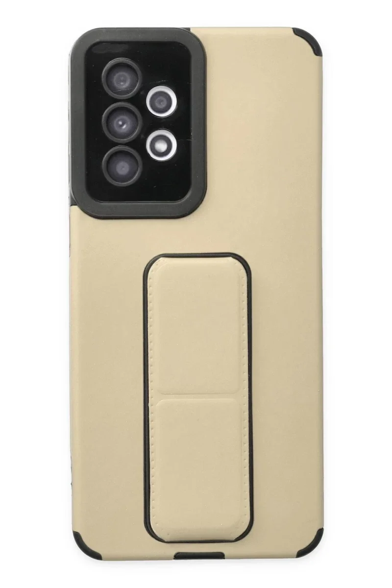Samsung Galaxy A33 5G Kılıf Mega Standlı Silikon - Gold Samsung Galaxy A33 5G Kılıf Mega Standlı Silikon - Gold