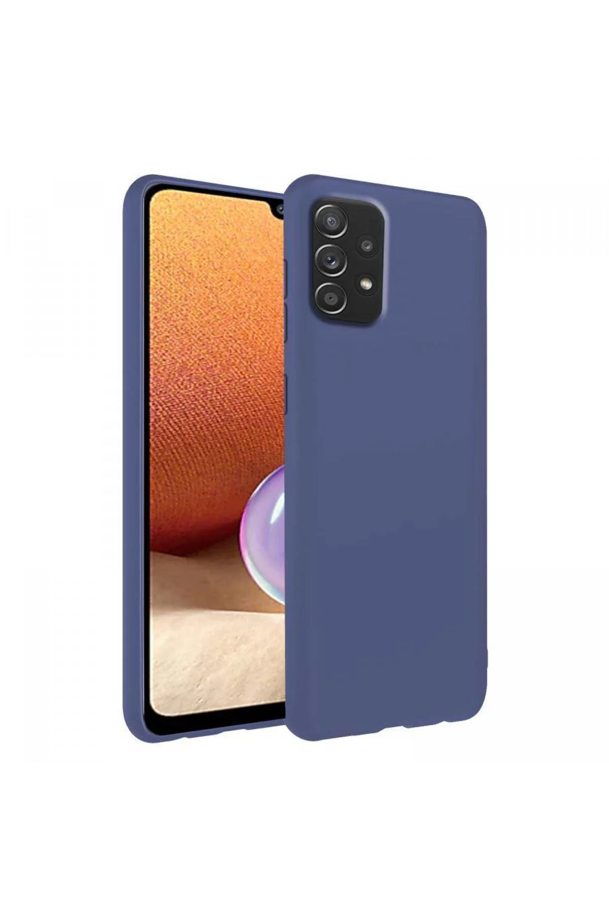 Samsung Galaxy A33 İnce Mat Silikon Kılıf Lacivert
