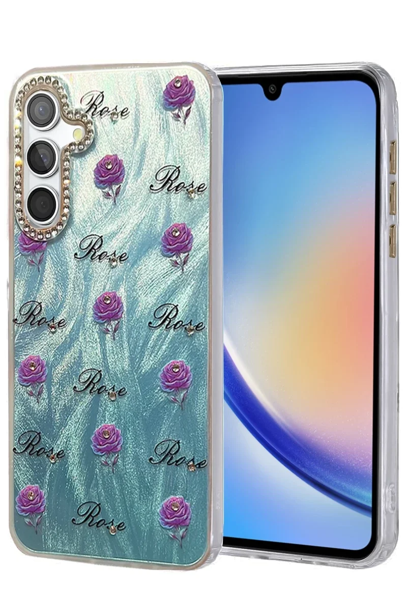 Samsung Galaxy A34 5G Kılıf Blade Aynalı Desenli Kapak - Desen 9 Samsung Galaxy A34 5G Kılıf Blade Aynalı Desenli Kapak - Desen 9