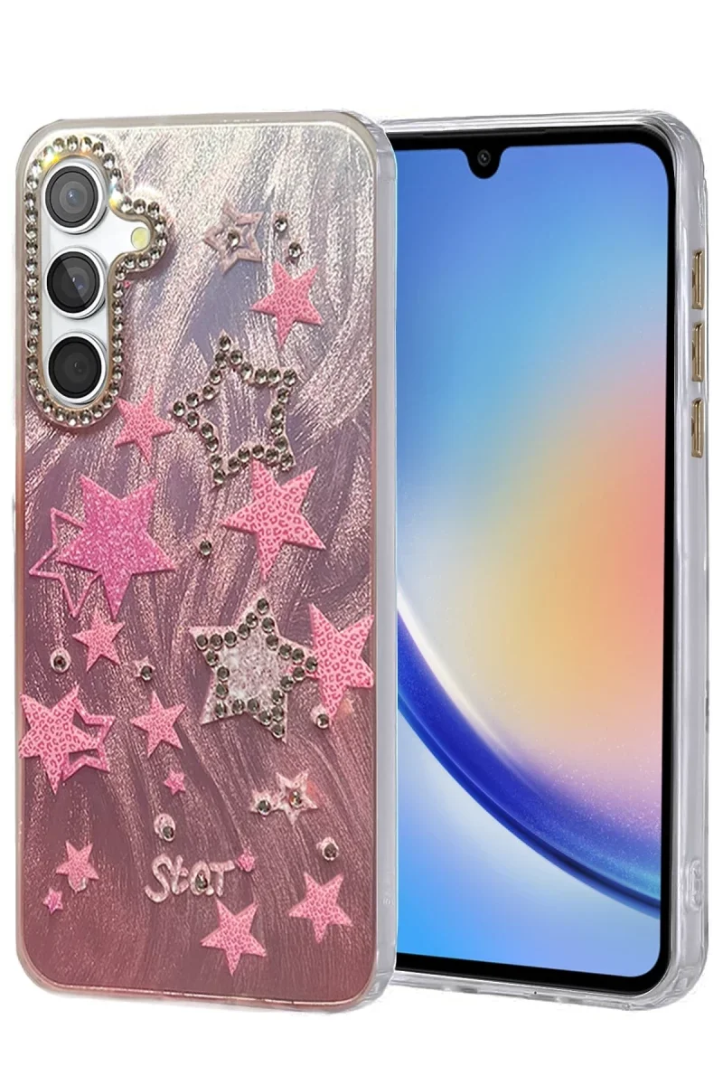 Samsung Galaxy A34 5G Kılıf Blade Aynalı Desenli Kapak - Desen 7 Samsung Galaxy A34 5G Kılıf Blade Aynalı Desenli Kapak - Desen 7