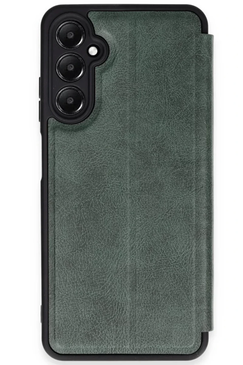 Samsung Galaxy A35 5G Kılıf Flip Cover - Koyu Yeşil Samsung Galaxy A35 5G Kılıf Flip Cover - Koyu Yeşil