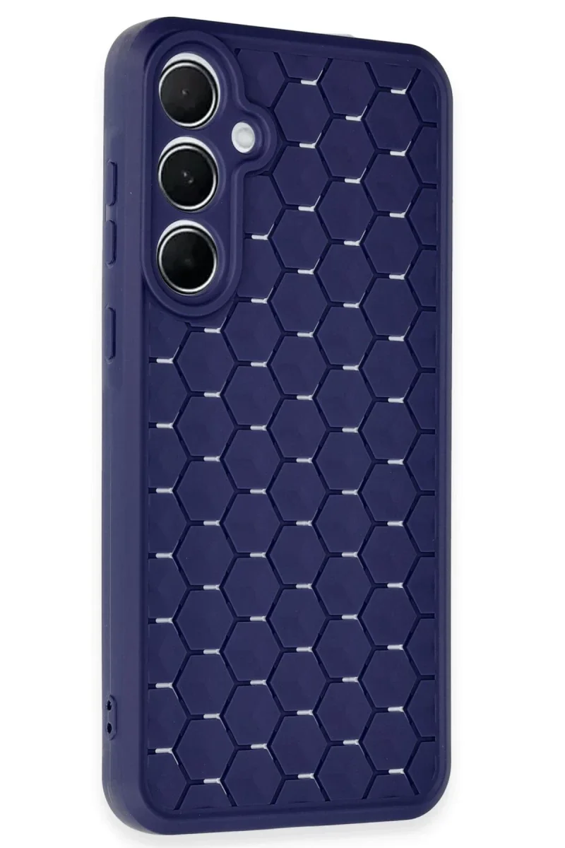Samsung Galaxy A35 5G Kılıf Petek Silikon Kapak - Lacivert Samsung Galaxy A35 5G Kılıf Petek Silikon Kapak - Lacivert