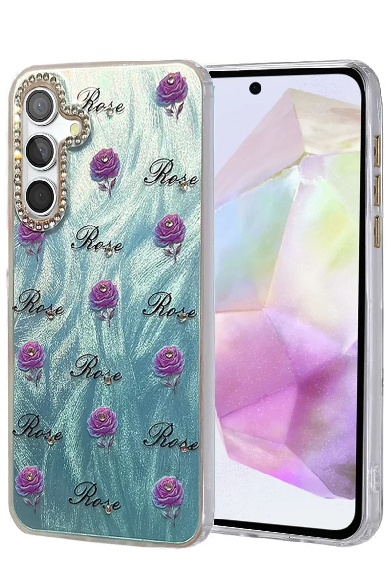Samsung Galaxy A35 5G Kılıf Blade Aynalı Desenli Kapak - Desen 9 Samsung Galaxy A35 5G Kılıf Blade Aynalı Desenli Kapak - Desen 9