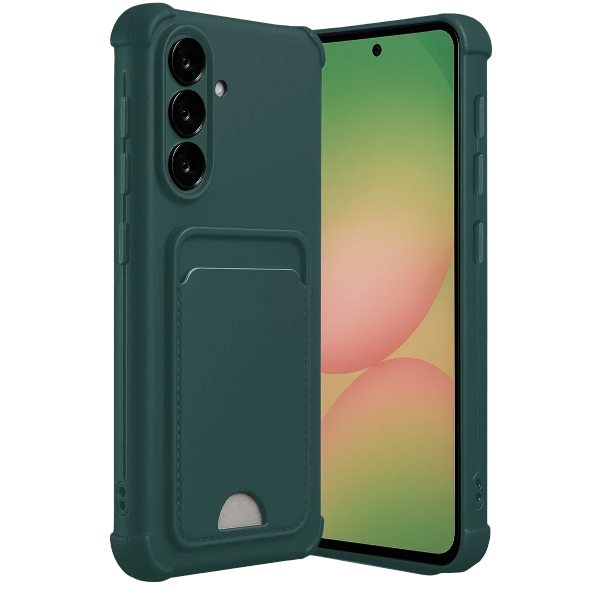 Samsung Galaxy A36 Kılıf Kelvin Kartvizitli Silikon - Koyu Yeşil Samsung Galaxy A36 Kılıf Kelvin Kartvizitli Silikon - Koyu Yeşil