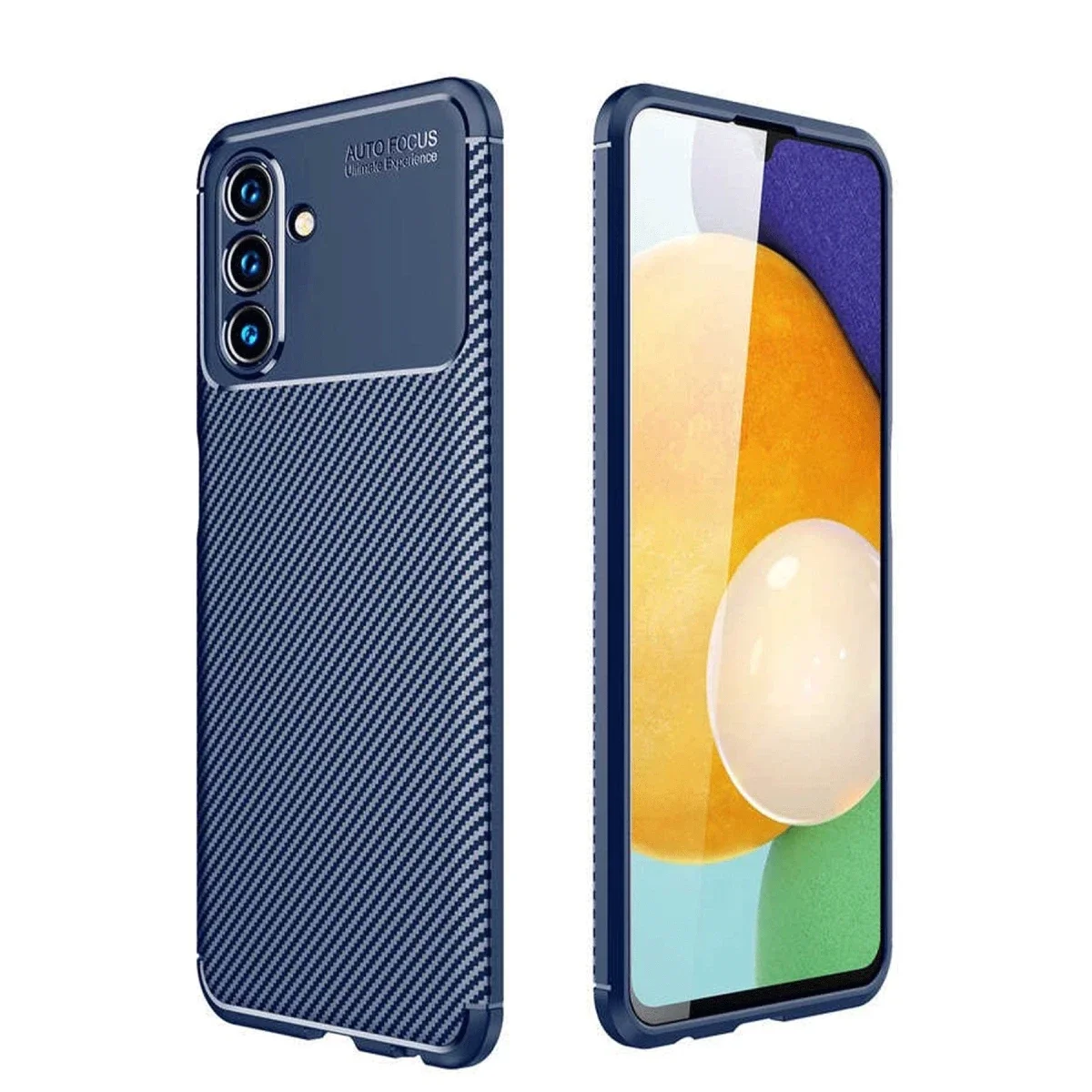 Samsung Galaxy A36 Kılıf Auto Focus Karbon Kapak - Lacivert Samsung Galaxy A36 Kılıf Auto Focus Karbon Kapak - Lacivert