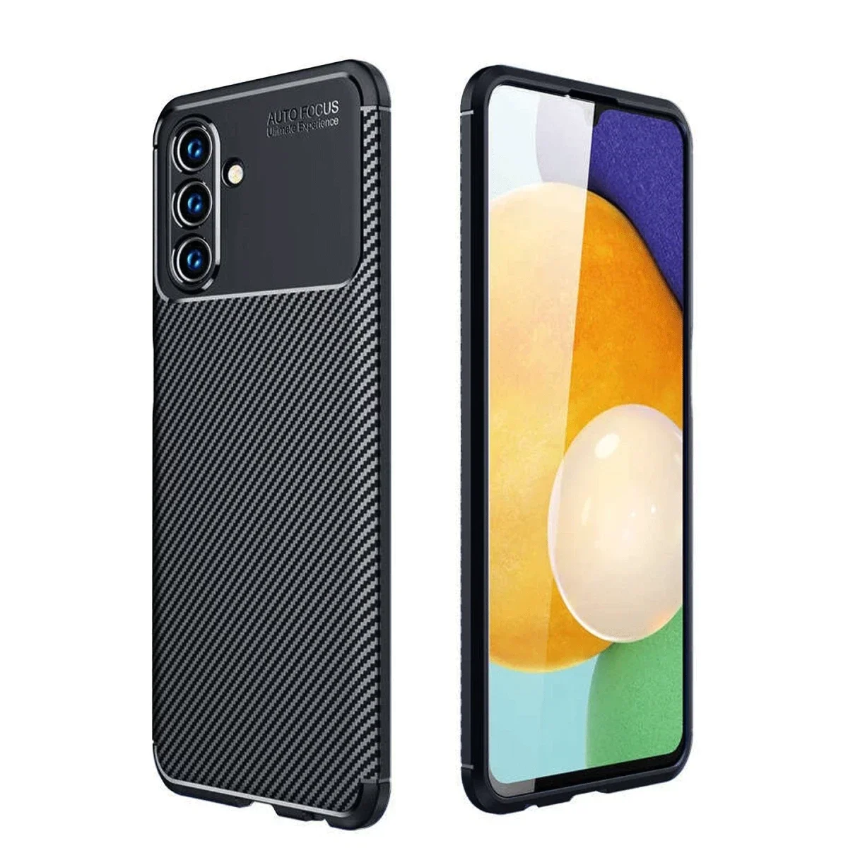 Samsung Galaxy A36 Kılıf Auto Focus Karbon Kapak - Siyah Samsung Galaxy A36 Kılıf Auto Focus Karbon Kapak - Siyah
