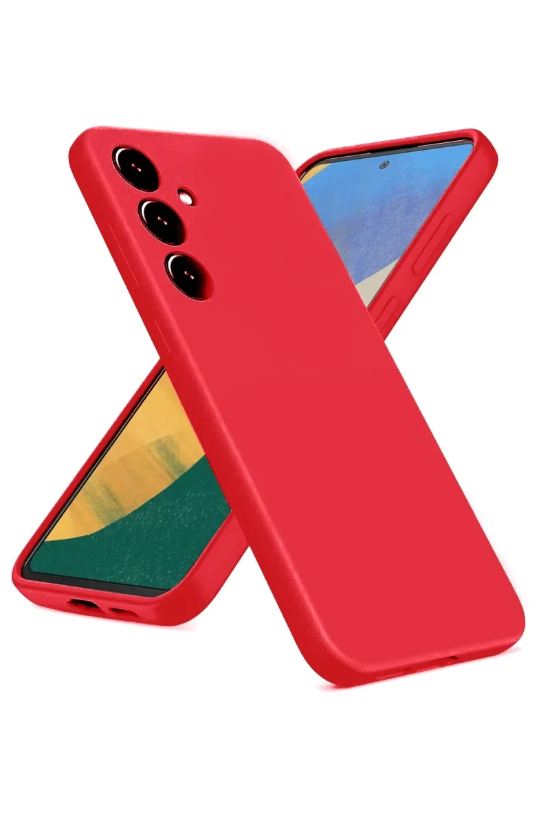 Samsung Galaxy A36 Kılıf Nano içi Kadife Silikon - Kırmızı Samsung Galaxy A36 Kılıf Nano içi Kadife Silikon - Kırmızı