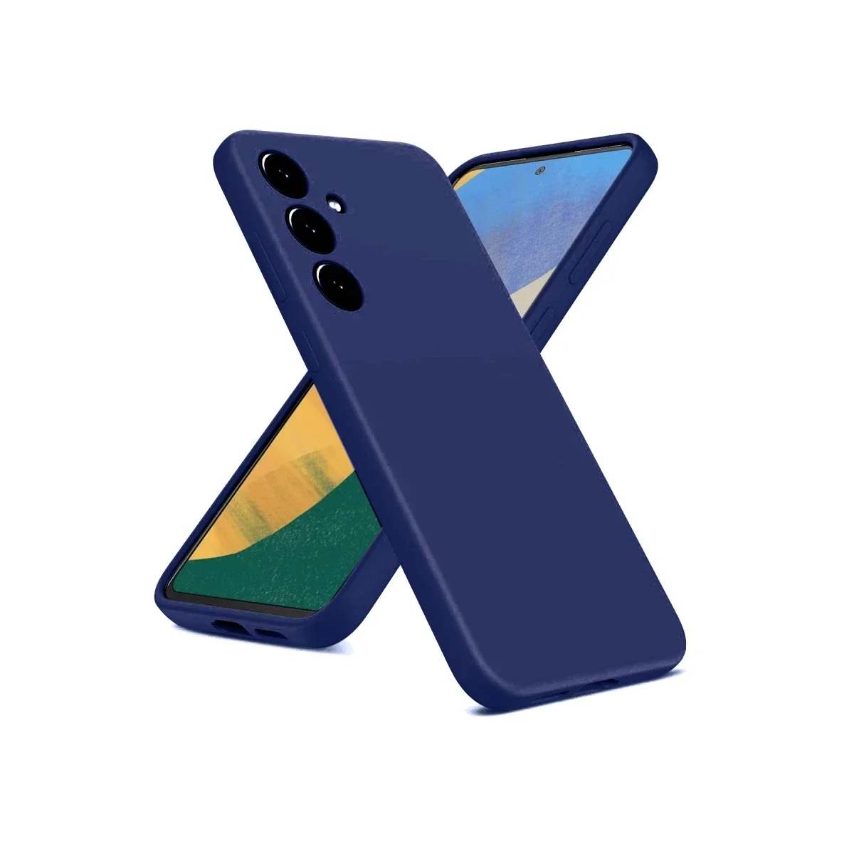 Samsung Galaxy A36 Kılıf Nano içi Kadife Silikon - Lacivert Samsung Galaxy A36 Kılıf Nano içi Kadife Silikon - Lacivert