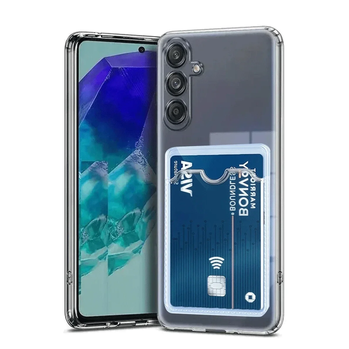 Samsung Galaxy A36 Kılıf Kart Şeffaf Silikon - Şeffaf