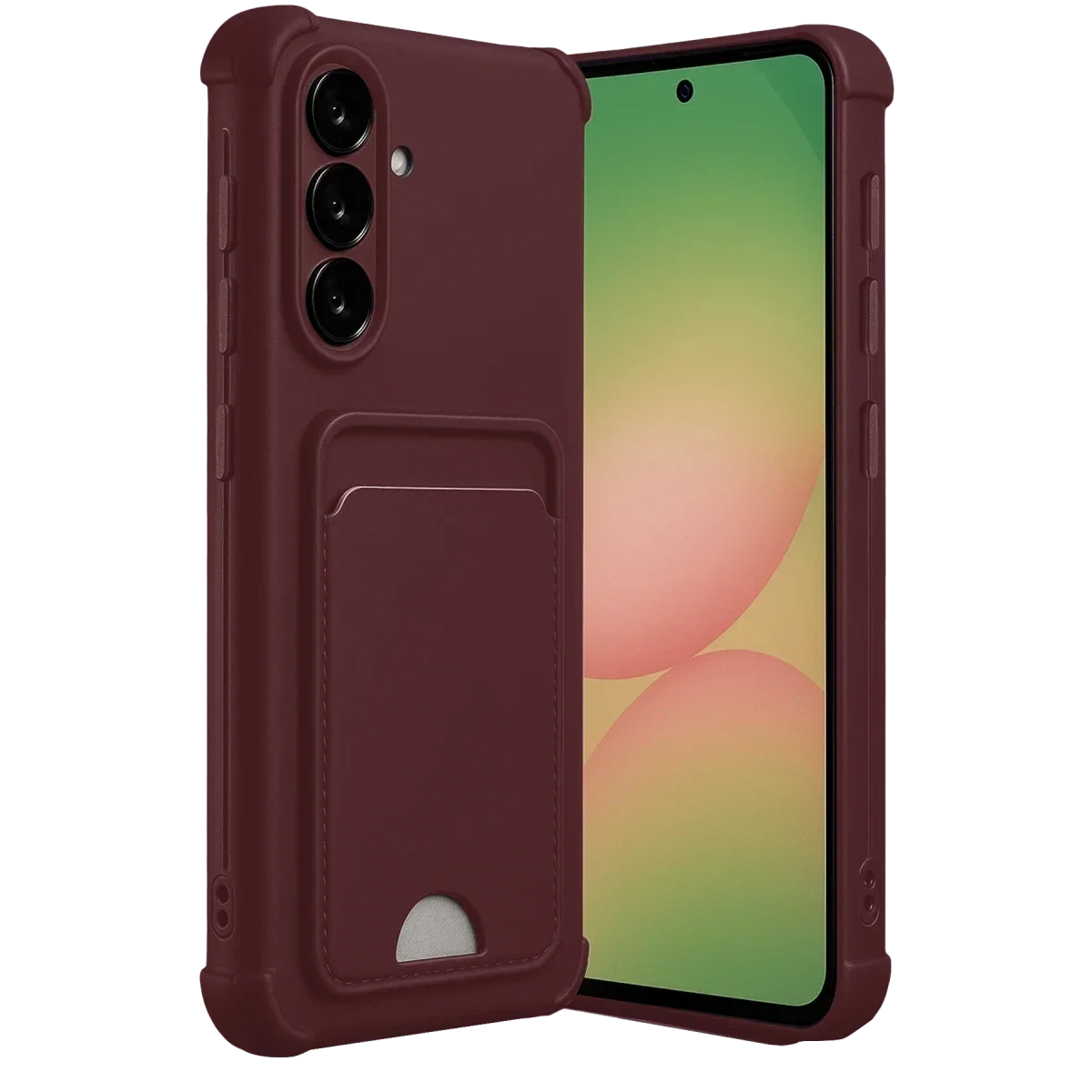Samsung Galaxy A36 Kılıf Kelvin Kartvizitli Silikon - Bordo Samsung Galaxy A36 Kılıf Kelvin Kartvizitli Silikon - Bordo