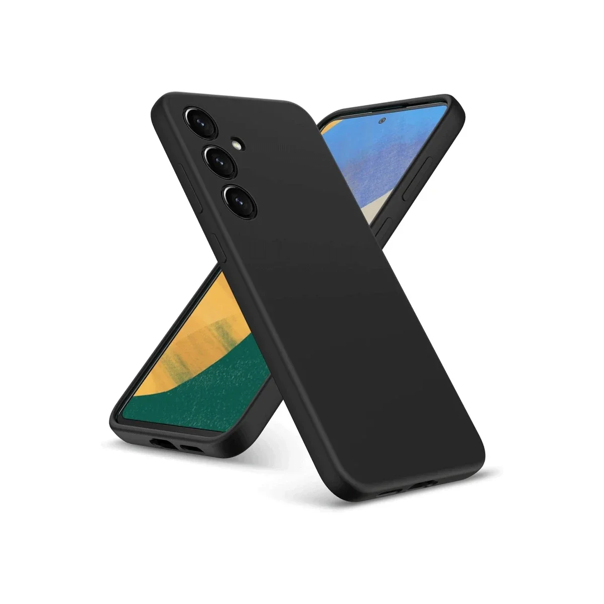 Samsung Galaxy A36 Kılıf Nano içi Kadife Silikon - Siyah