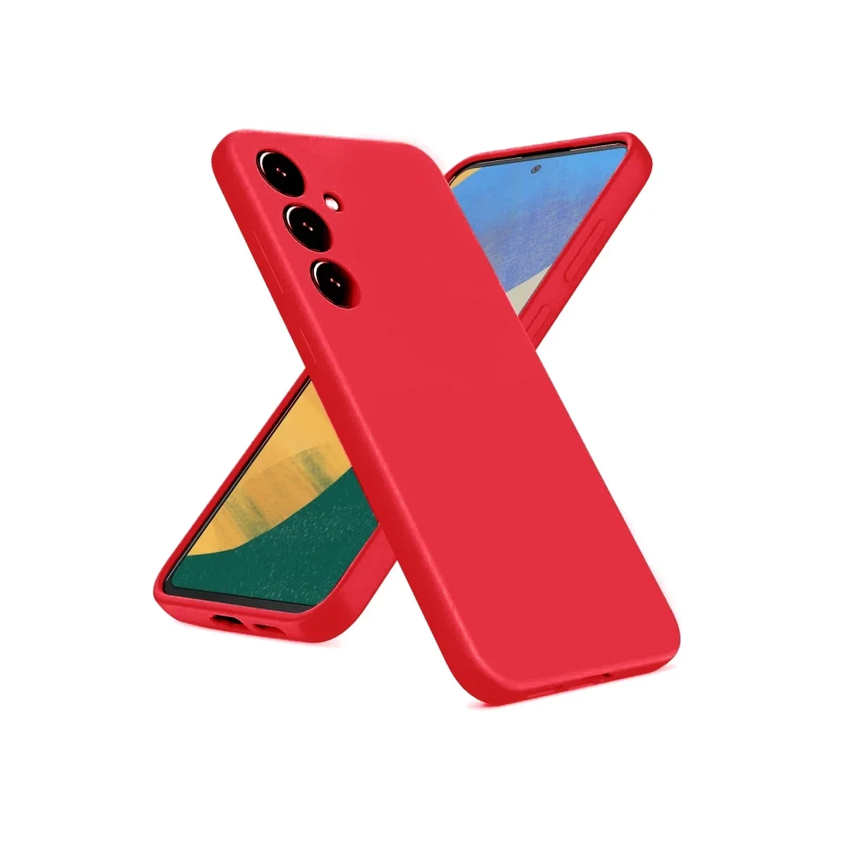 Samsung Galaxy A36 Kılıf Nano içi Kadife Silikon - Kırmızı Samsung Galaxy A36 Kılıf Nano içi Kadife Silikon - Kırmızı