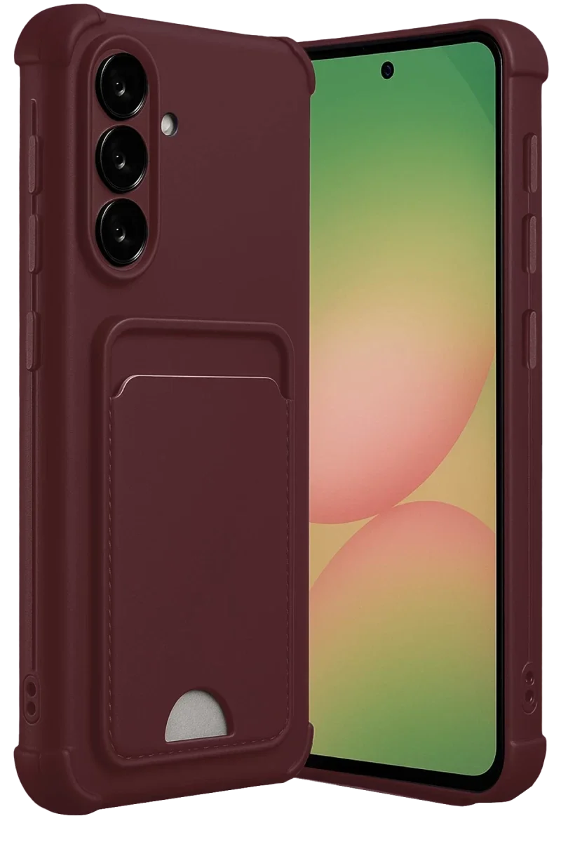 Samsung Galaxy A36 Kılıf Kelvin Kartvizitli Silikon - Bordo Samsung Galaxy A36 Kılıf Kelvin Kartvizitli Silikon - Bordo