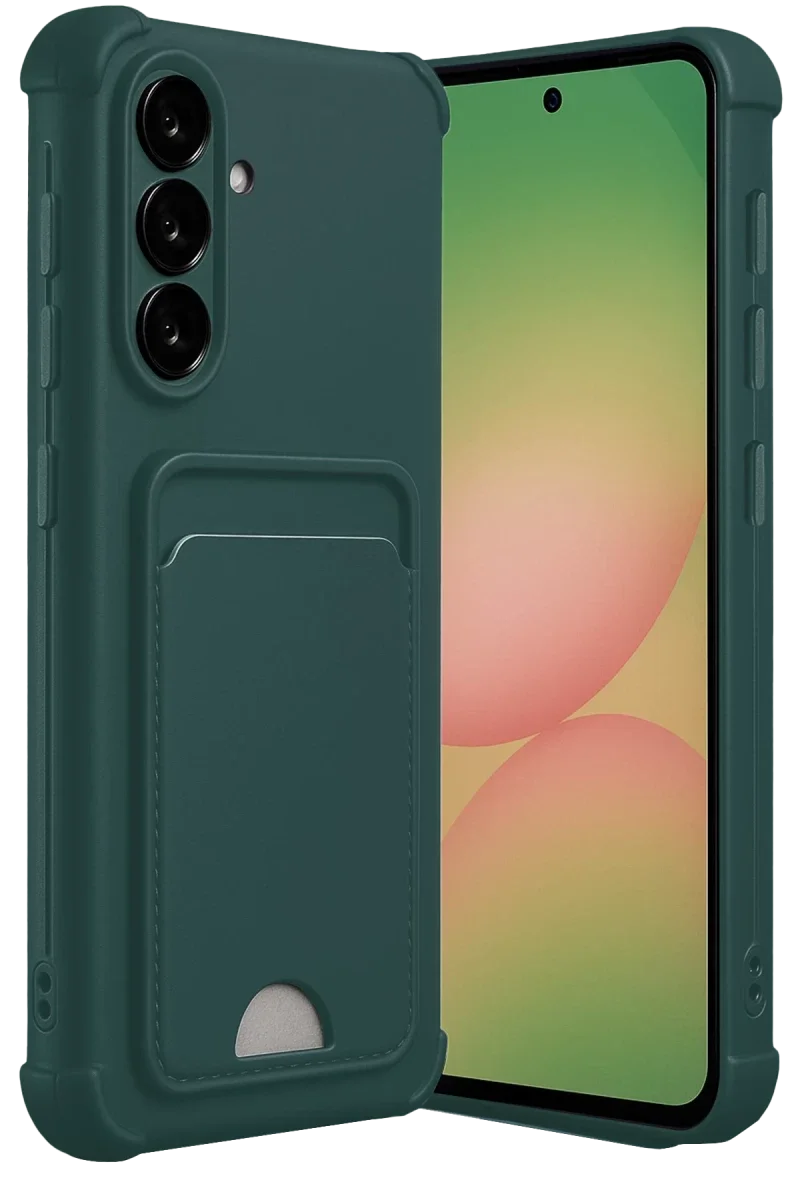 Samsung Galaxy A36 Kılıf Kelvin Kartvizitli Silikon - Koyu Yeşil Samsung Galaxy A36 Kılıf Kelvin Kartvizitli Silikon - Koyu Yeşil