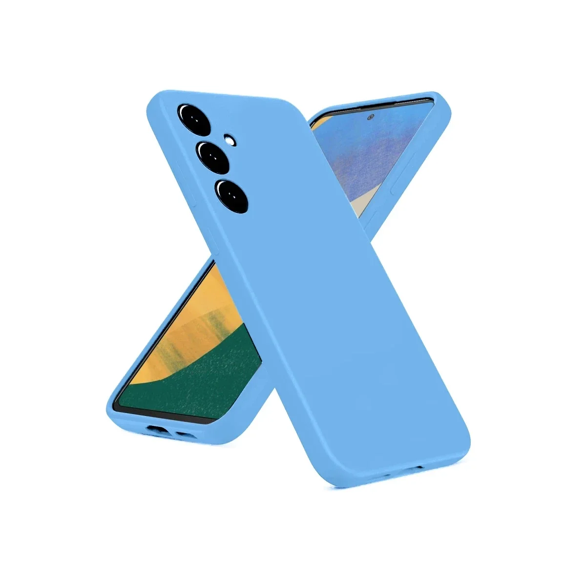 Samsung Galaxy A36 Kılıf Nano içi Kadife Silikon - Mavi Samsung Galaxy A36 Kılıf Nano içi Kadife Silikon - Mavi
