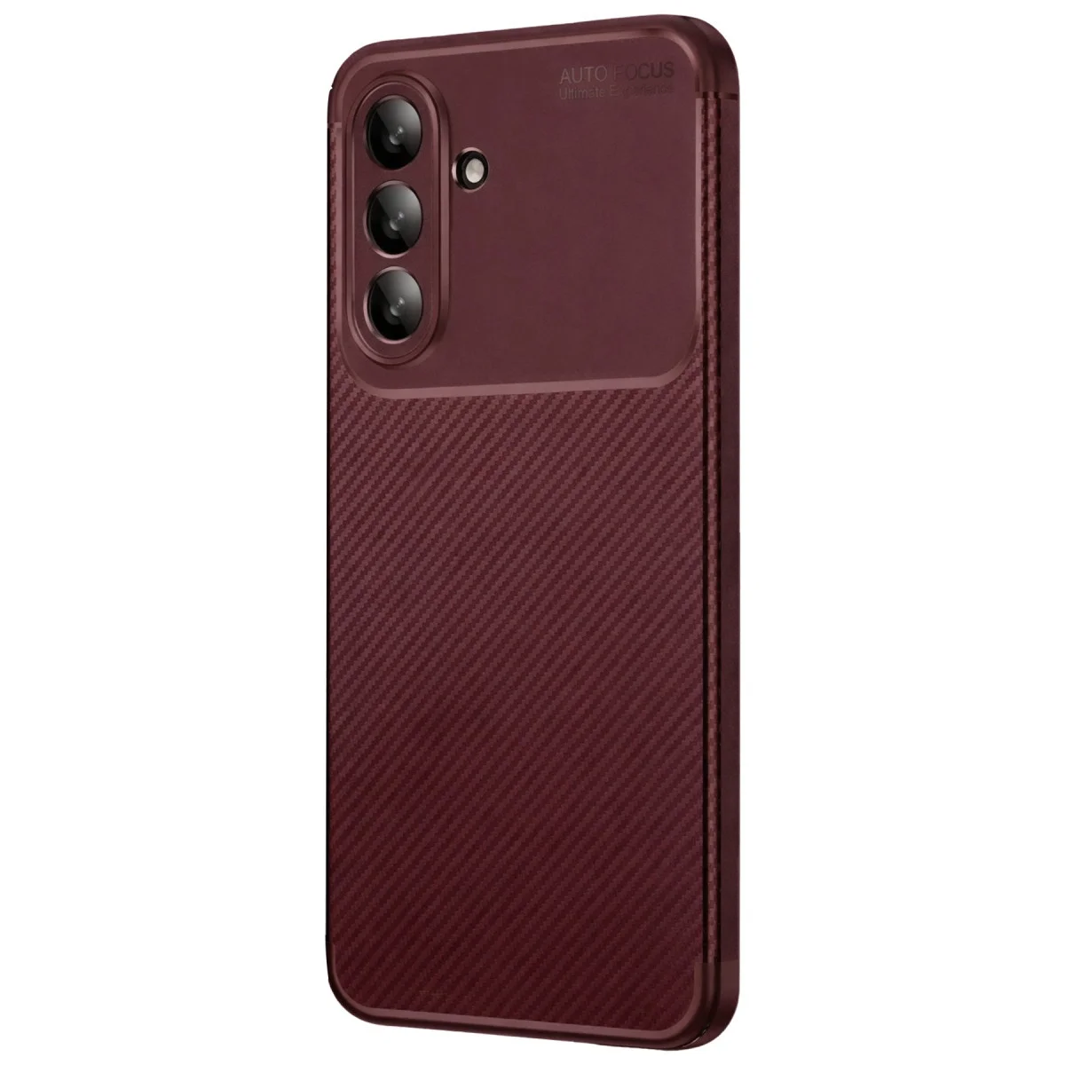 Samsung Galaxy A36 Kılıf Auto Focus Karbon Kapak - Bordo Samsung Galaxy A36 Kılıf Auto Focus Karbon Kapak - Bordo