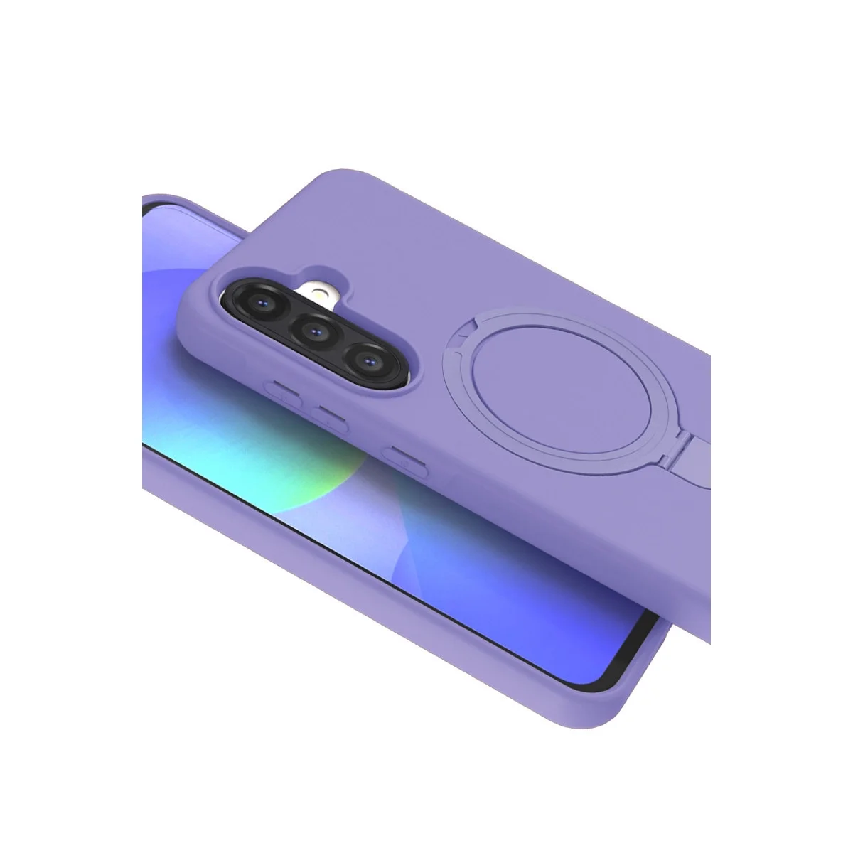 Samsung Galaxy A36 Regal Magsafe Standlı Kapak - Lila Samsung Galaxy A36 Regal Magsafe Standlı Kapak - Lila