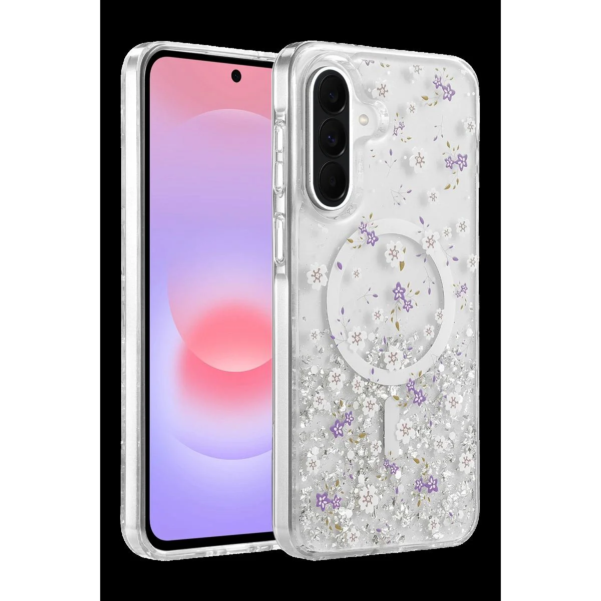 Samsung Galaxy A37 5g ile Uyumlu Misk Simli MagSafe Kılıf - Kristal Şeffaf Desen 2 Fiyatı, Yorumları ve Özellikleri