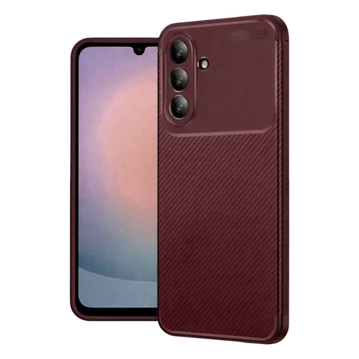 Samsung Galaxy A37 5g Auto Focus Karbon Kapak - Bordo Samsung Galaxy A37 5g Auto Focus Karbon Kapak - Bordo