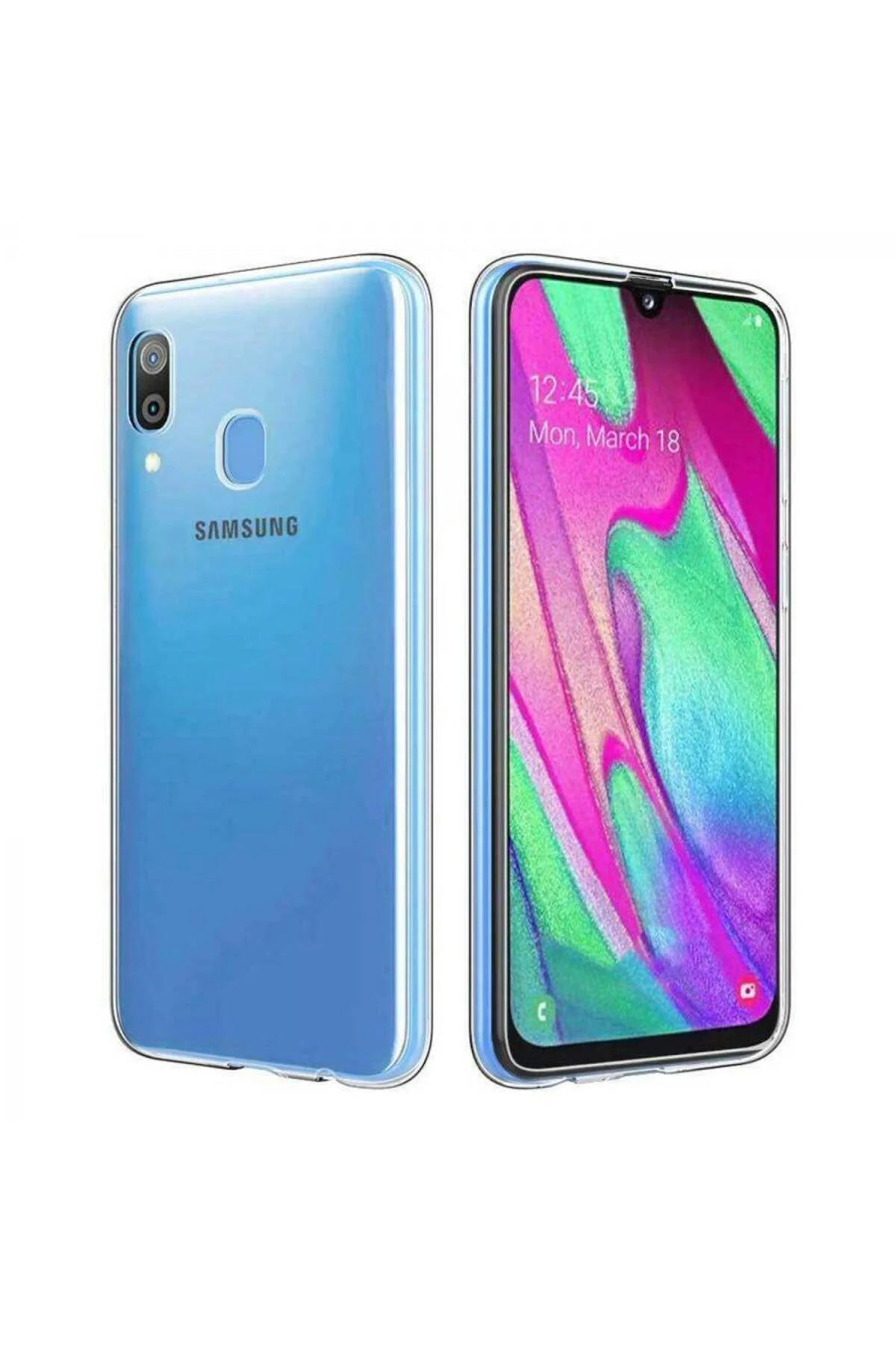 Samsung Galaxy A40 2.0 MM Korumalı Silikon Kılıf Şeffaf