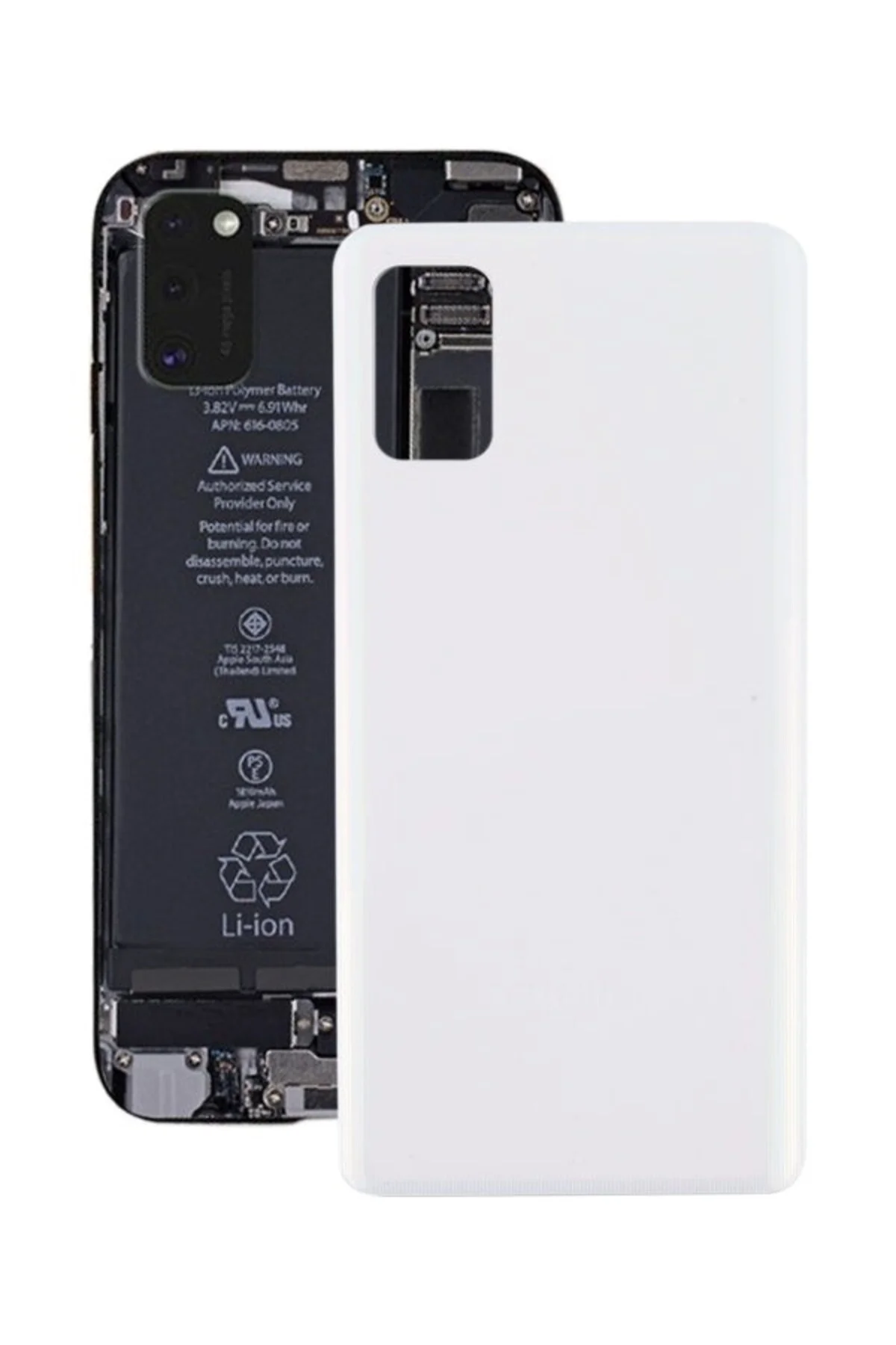 Samsung Galaxy A41 Uyumlu Arka Pil Batarya Kapağı SM-A415F Beyaz