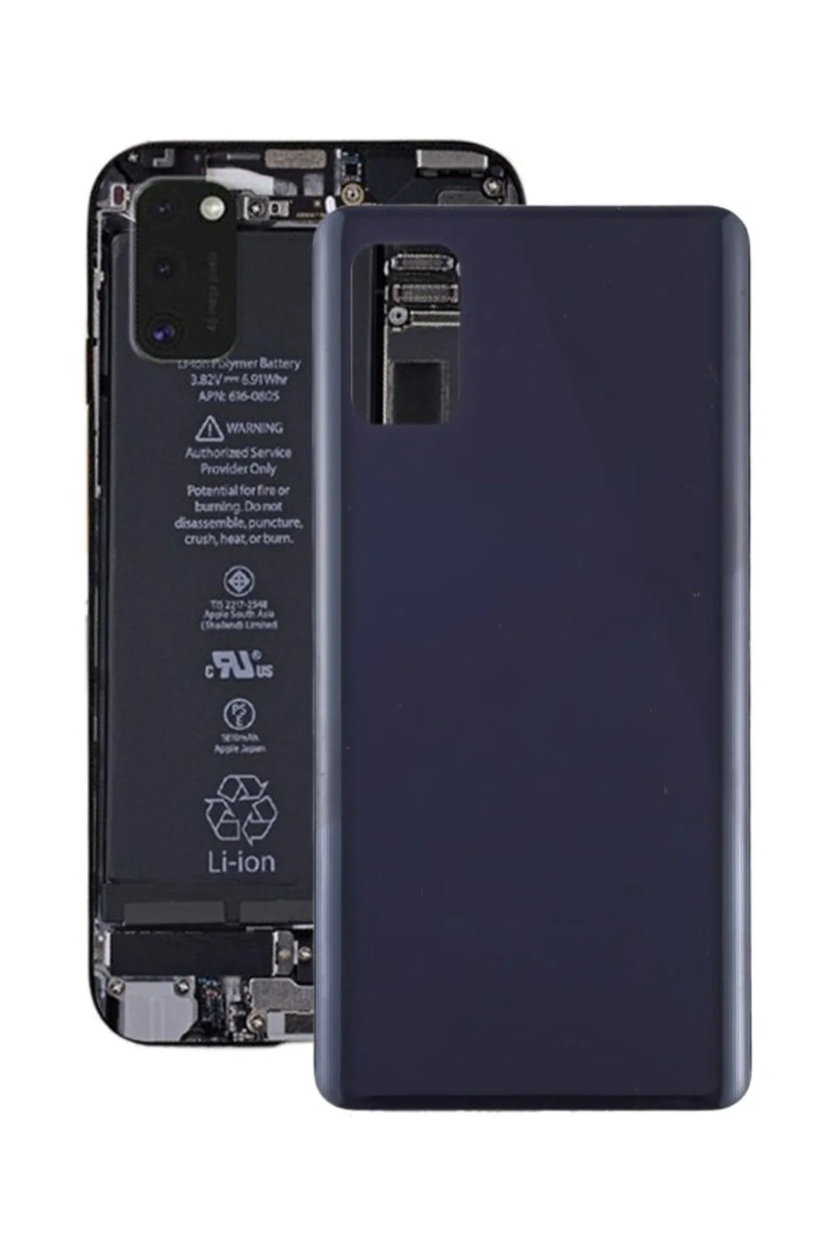 Samsung Galaxy A41 Uyumlu Arka Pil Batarya Kapağı SM-A415F Siyah