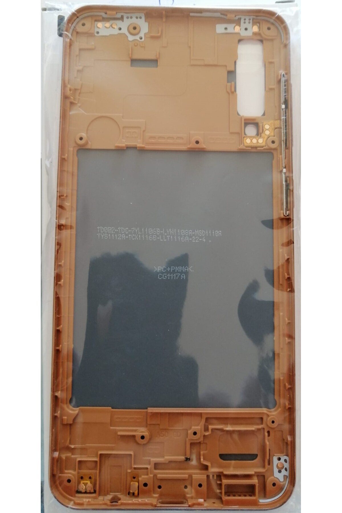 Samsung Galaxy A50 Uyumlu Kasa Turuncu - YAN TUŞLAR DAHİL
