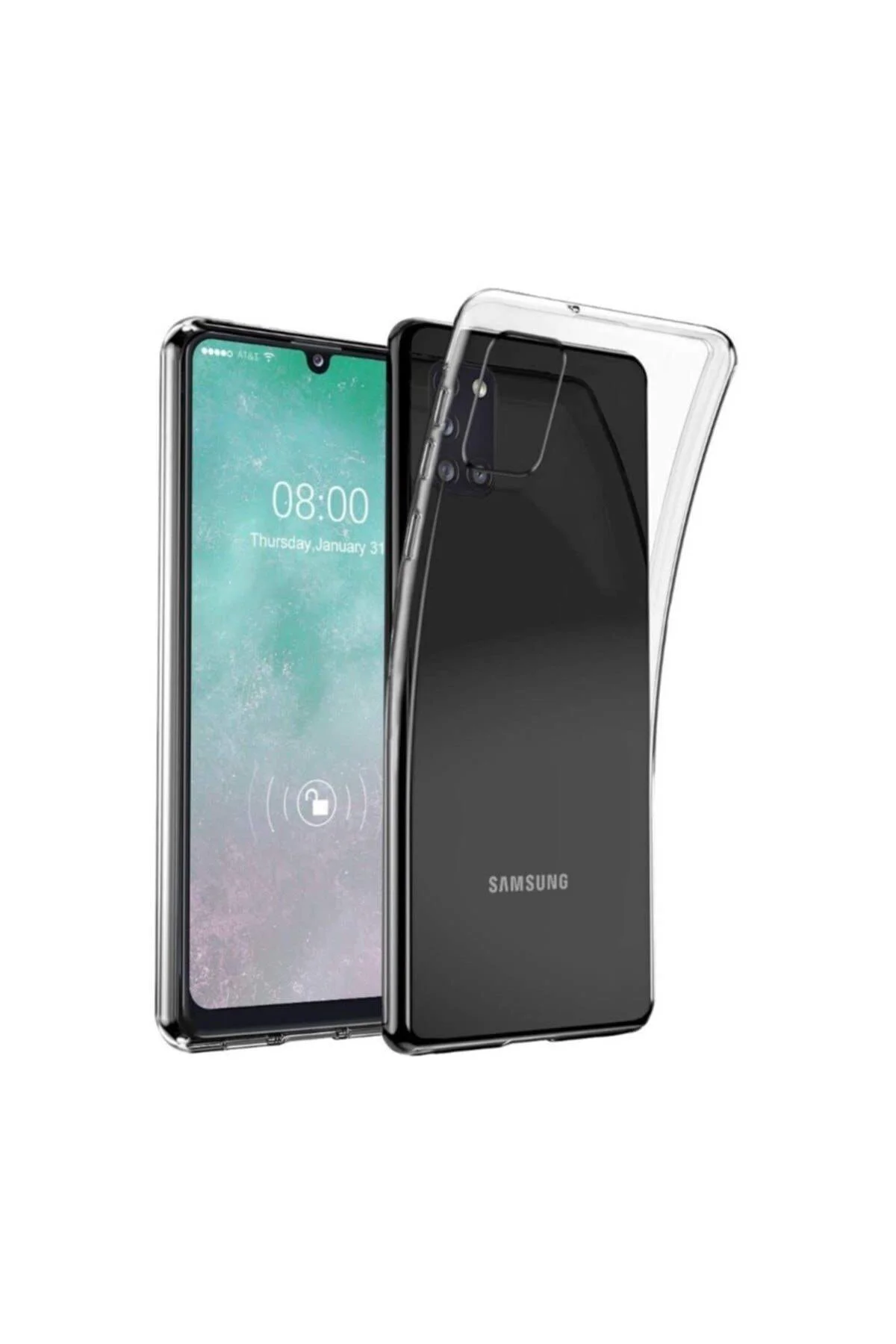 Samsung Galaxy A51 Premium Silikon Kılıf Şeffaf