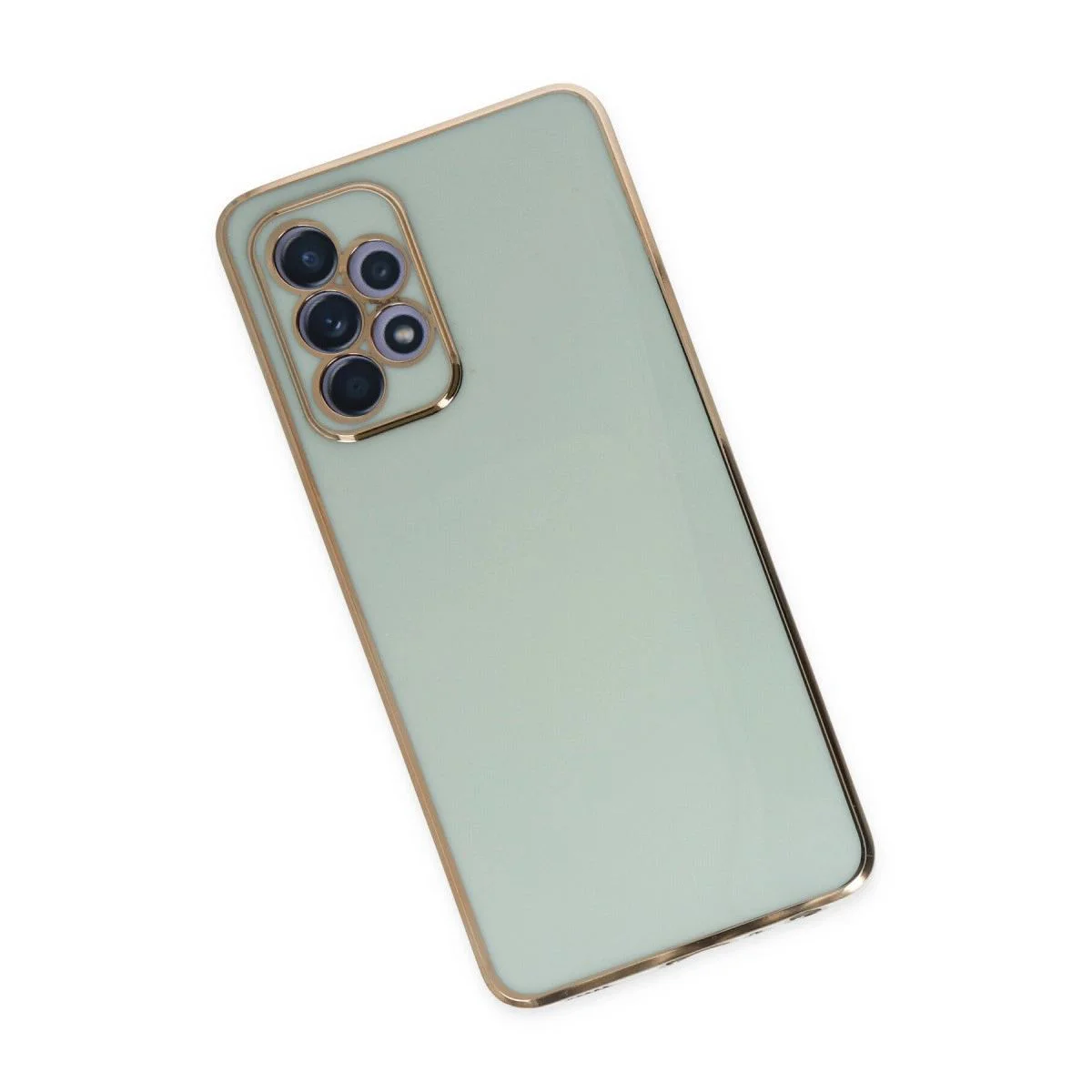 Samsung Galaxy A52 ile Uyumlu Volet Silikon Kılıf - Açık Yeşil Samsung Galaxy A52 ile Uyumlu Volet Silikon Kılıf - Açık Yeşil