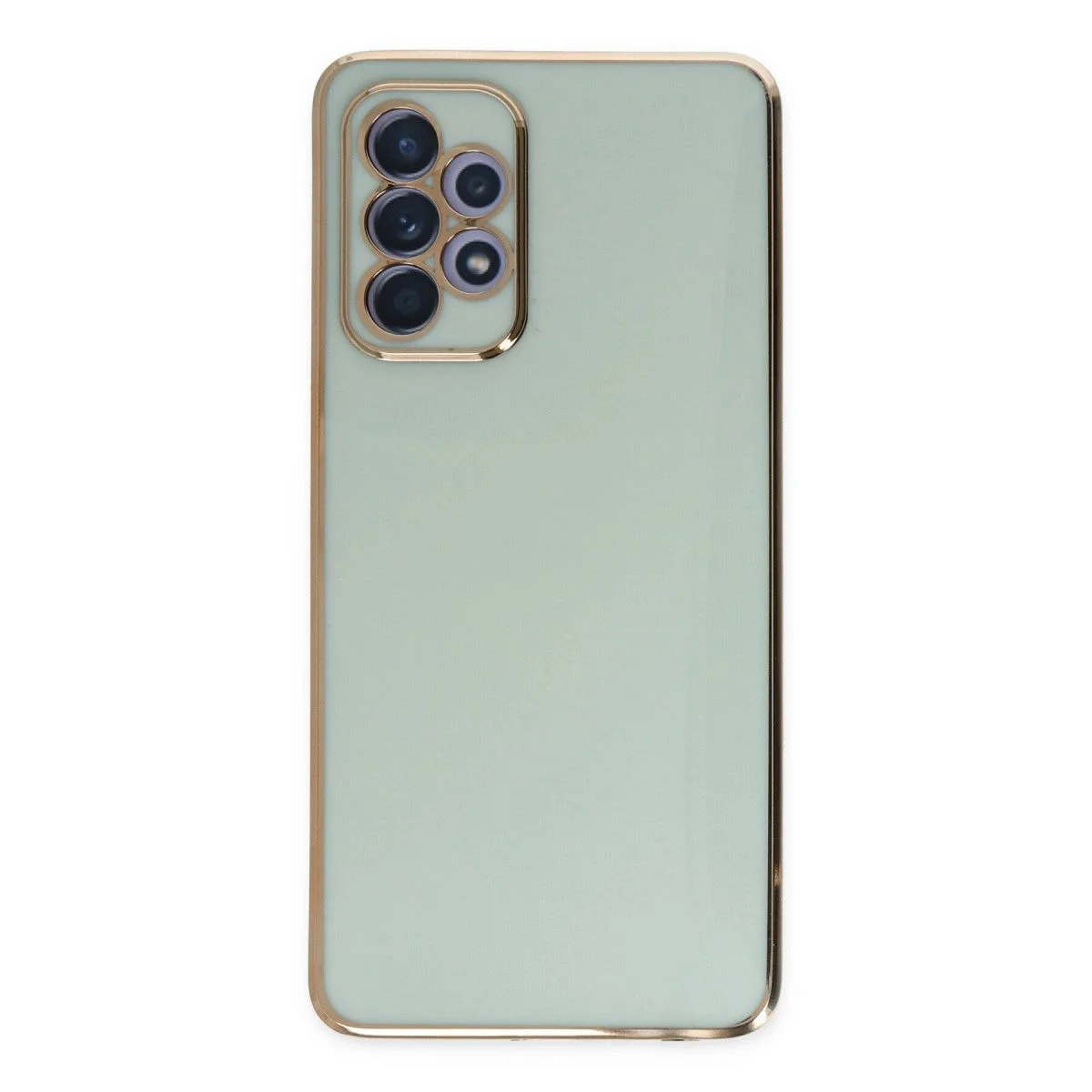 Samsung Galaxy A52 ile Uyumlu Volet Silikon Kılıf - Açık Yeşil Samsung Galaxy A52 ile Uyumlu Volet Silikon Kılıf - Açık Yeşil