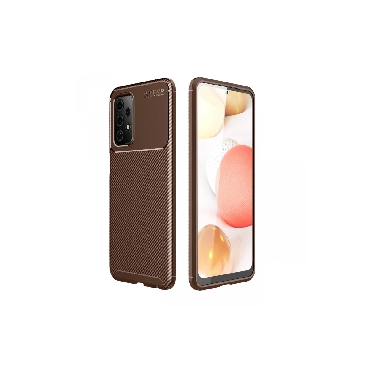 Samsung Galaxy A52 Kılıf Auto Focus Karbon Kapak - Kahverengi Fiyatı, Yorumları ve Özellikleri