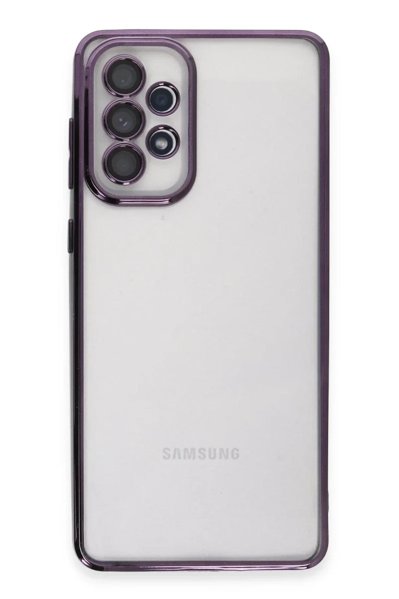 Samsung Galaxy A53 5G Kılıf Razer Lensli Silikon - Mor