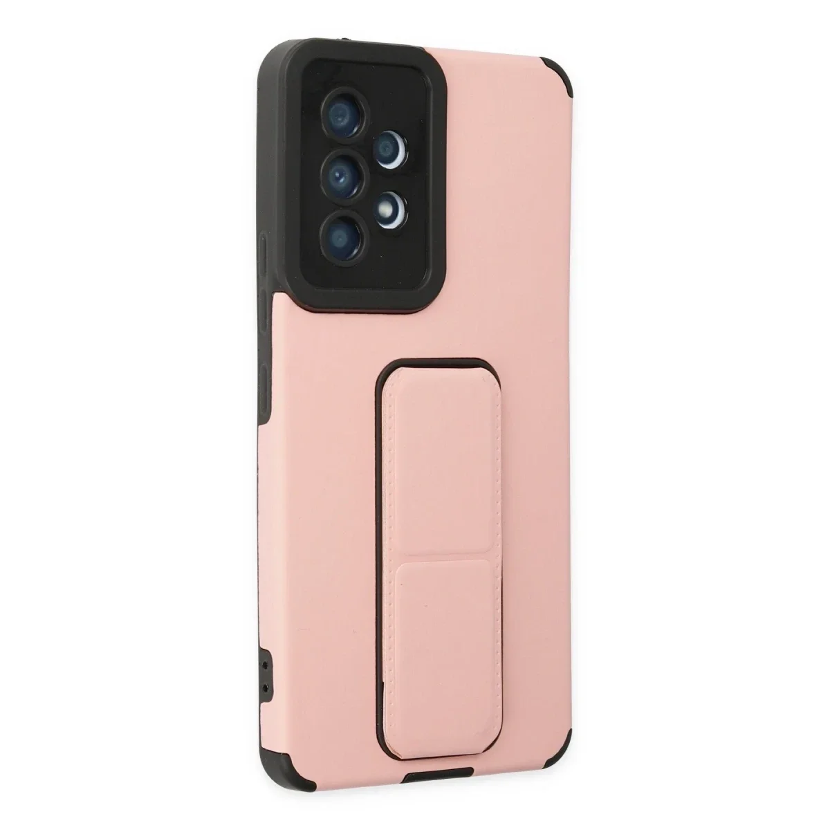 Samsung Galaxy A53 5G Kılıf Mega Standlı Silikon - Pudra Samsung Galaxy A53 5G Kılıf Mega Standlı Silikon - Pudra