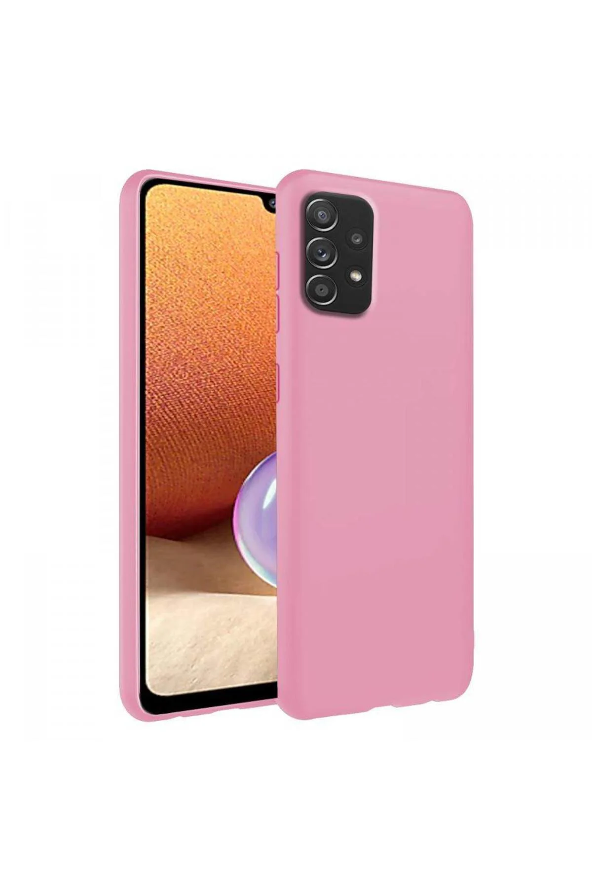 Samsung Galaxy A53 İnce Mat Silikon Kılıf Pembe