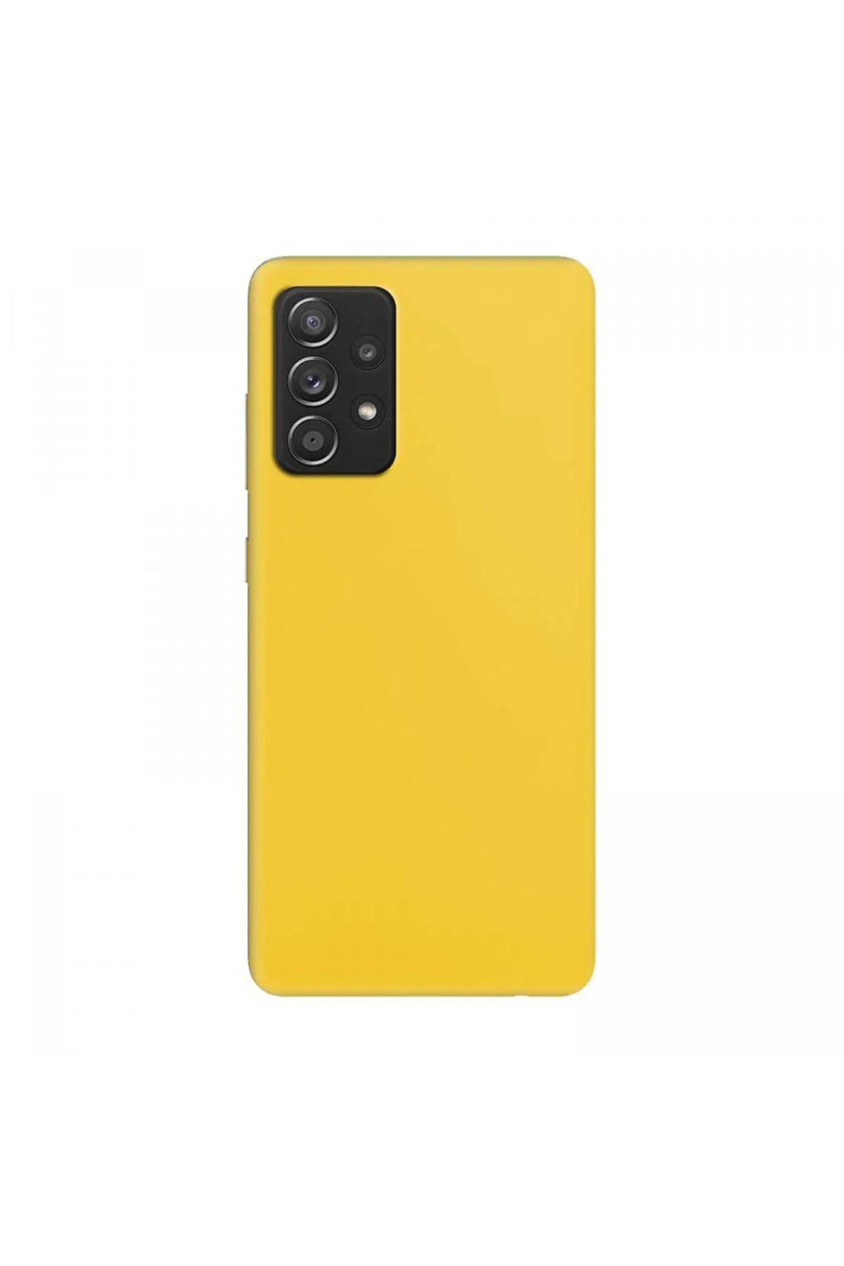 Samsung Galaxy A53 İnce Mat Silikon Kılıf Sarı