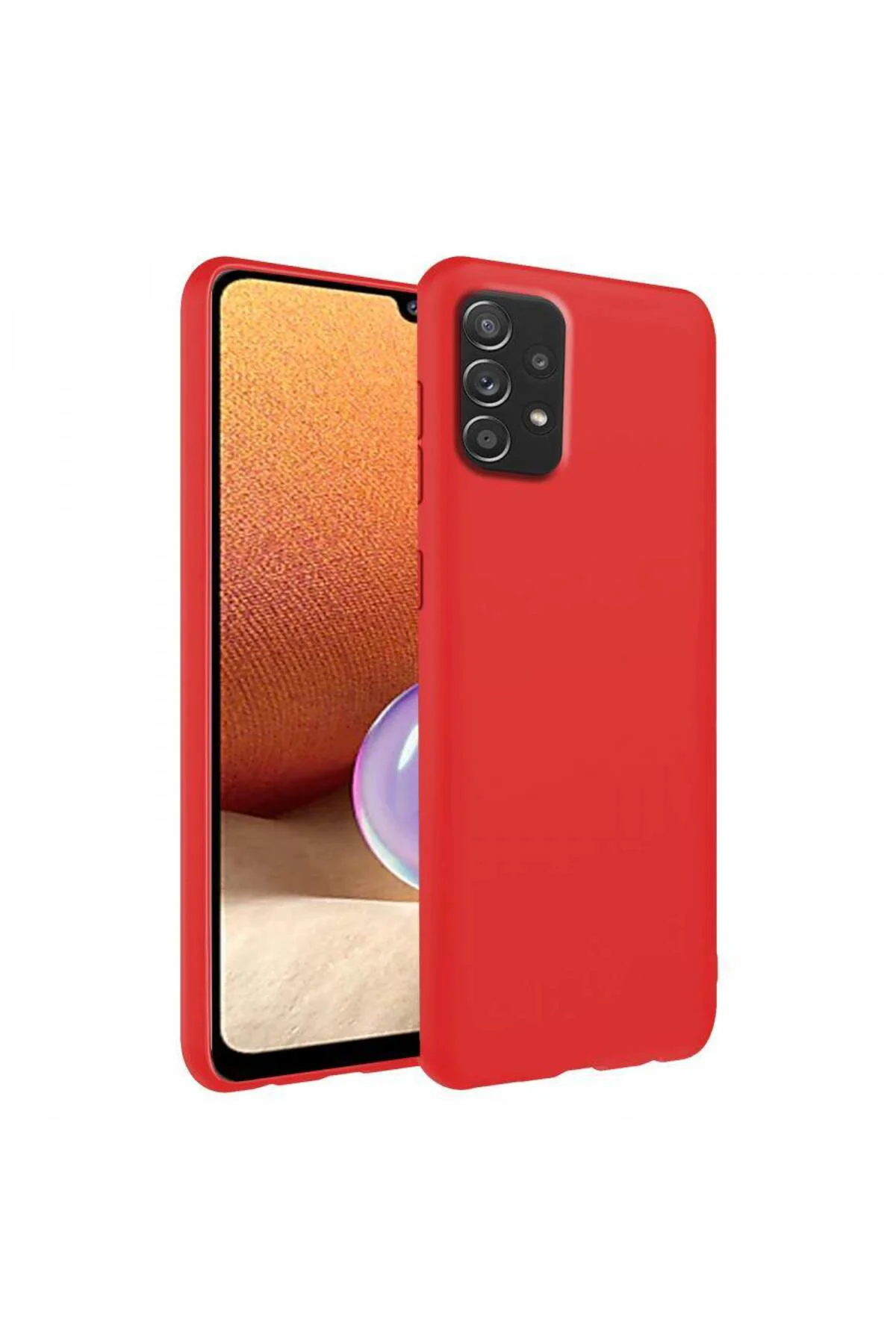 Samsung Galaxy A53 İnce Mat Silikon Kılıf Kırmızı