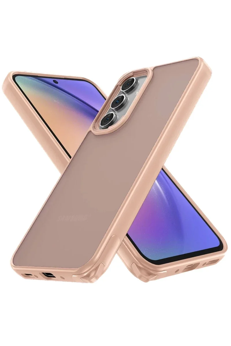 Samsung Galaxy A54 5G Kılıf Elegant Kapak - Pudra