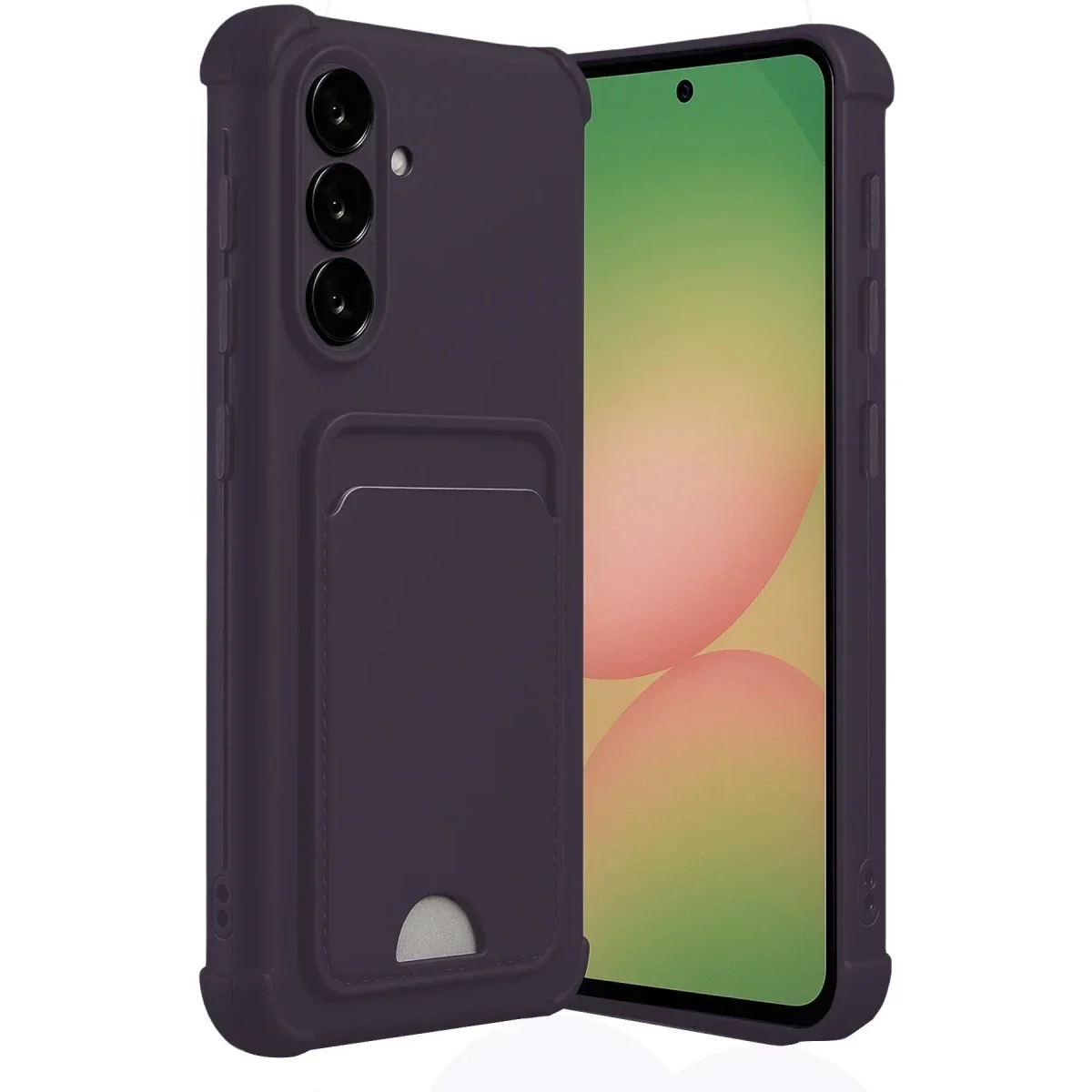 Samsung Galaxy A55 5G Kılıf Kelvin Kartvizitli Silikon - Derin Mor Samsung Galaxy A55 5G Kılıf Kelvin Kartvizitli Silikon - Derin Mor