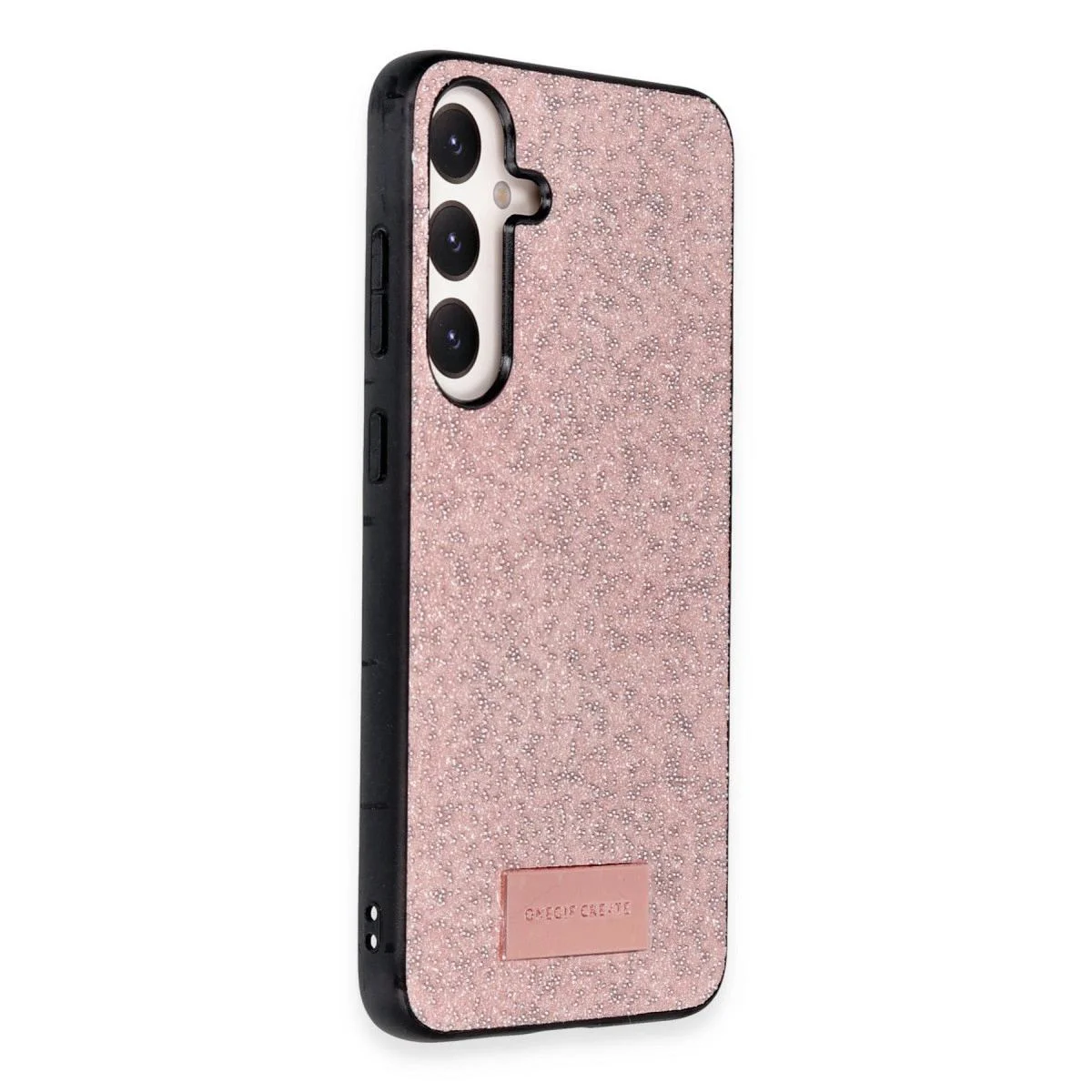 Samsung Galaxy A55 ile Uyumlu Parlak Simli Boncuk İşlemeli Kapak - Pembe Fiyatı, Yorumları ve Özellikleri