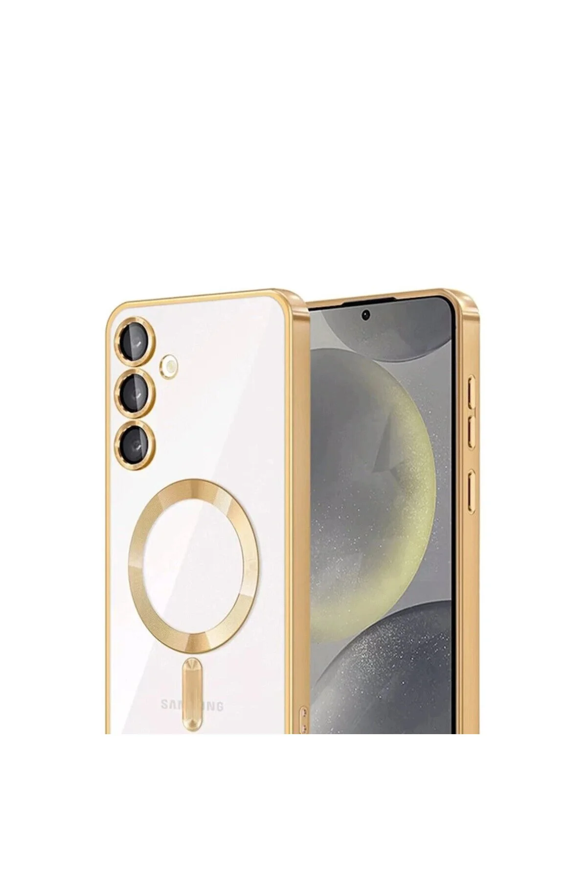 Samsung Galaxy A56 Kross Magneticsafe Kapak - Gold Samsung Galaxy A56 Kross Magneticsafe Kapak - Gold