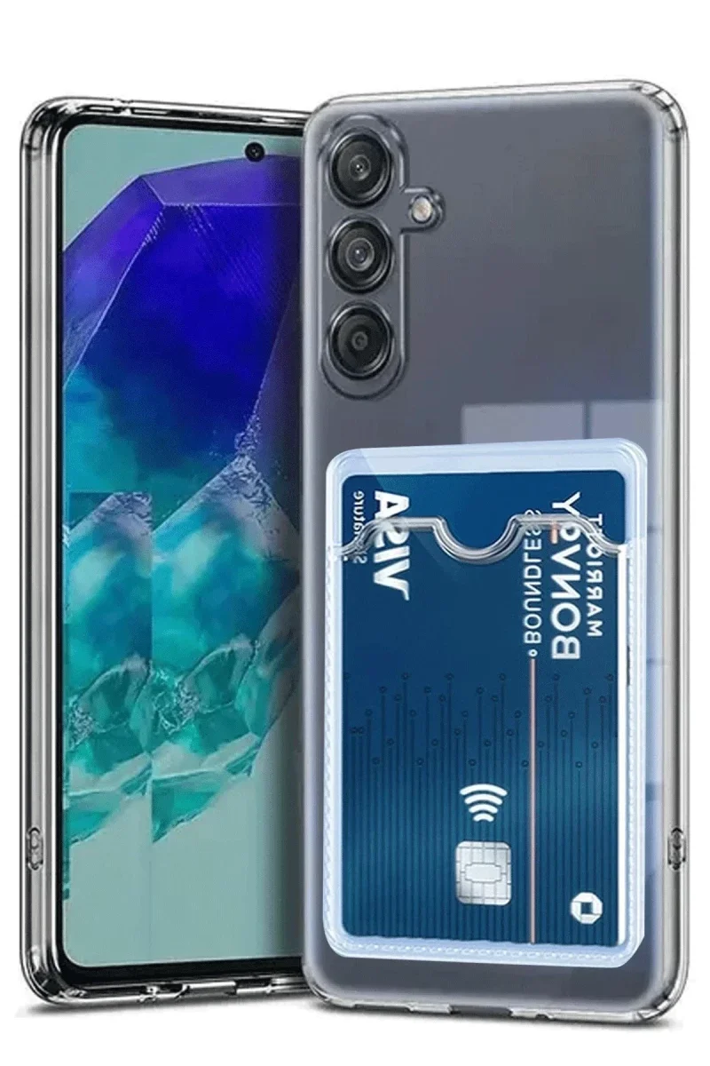 Samsung Galaxy A56 Kılıf Kart Şeffaf Silikon - Şeffaf Samsung Galaxy A56 Kılıf Kart Şeffaf Silikon - Şeffaf
