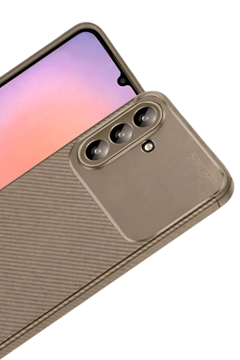 Samsung Galaxy A56 Kılıf Auto Focus Karbon Kapak - Kahverengi Fiyatı, Yorumları ve Özellikleri