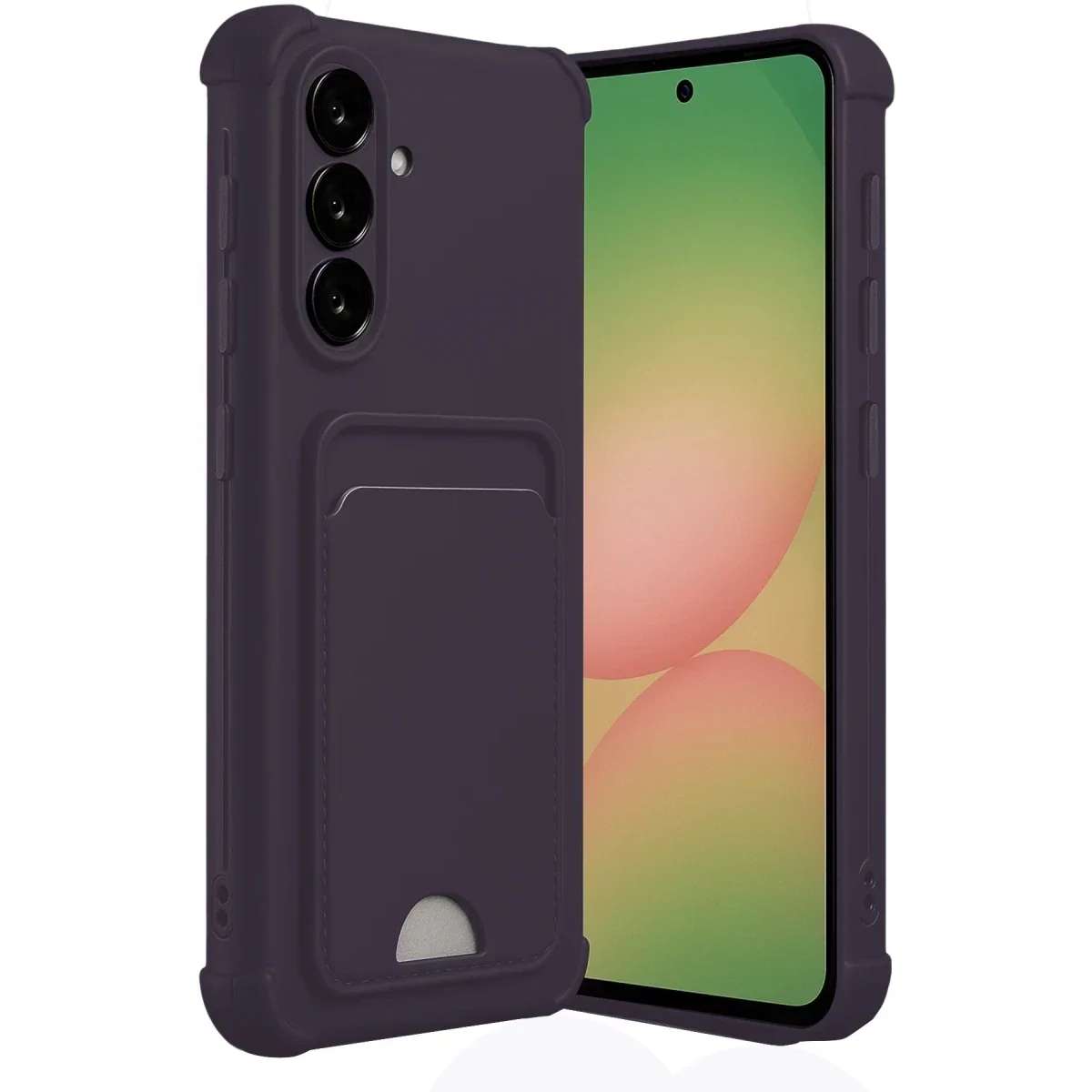 Samsung Galaxy A56 Kılıf Kelvin Kartvizitli Silikon - Derin Mor Samsung Galaxy A56 Kılıf Kelvin Kartvizitli Silikon - Derin Mor