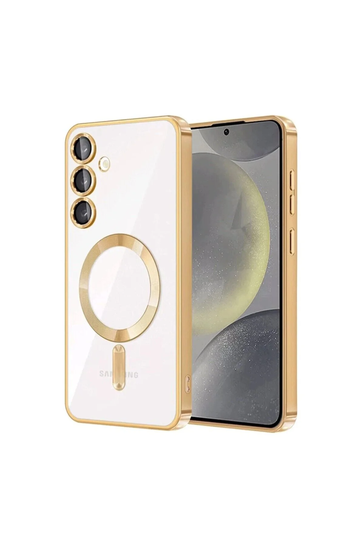 Samsung Galaxy A56 Kross Magneticsafe Kapak - Gold Samsung Galaxy A56 Kross Magneticsafe Kapak - Gold