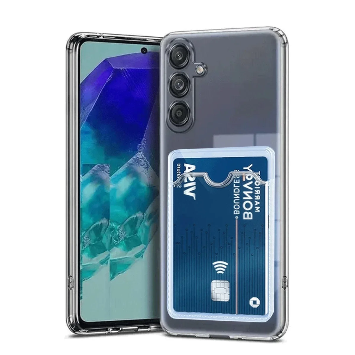 Samsung Galaxy A56 Kılıf Kart Şeffaf Silikon - Şeffaf Samsung Galaxy A56 Kılıf Kart Şeffaf Silikon - Şeffaf