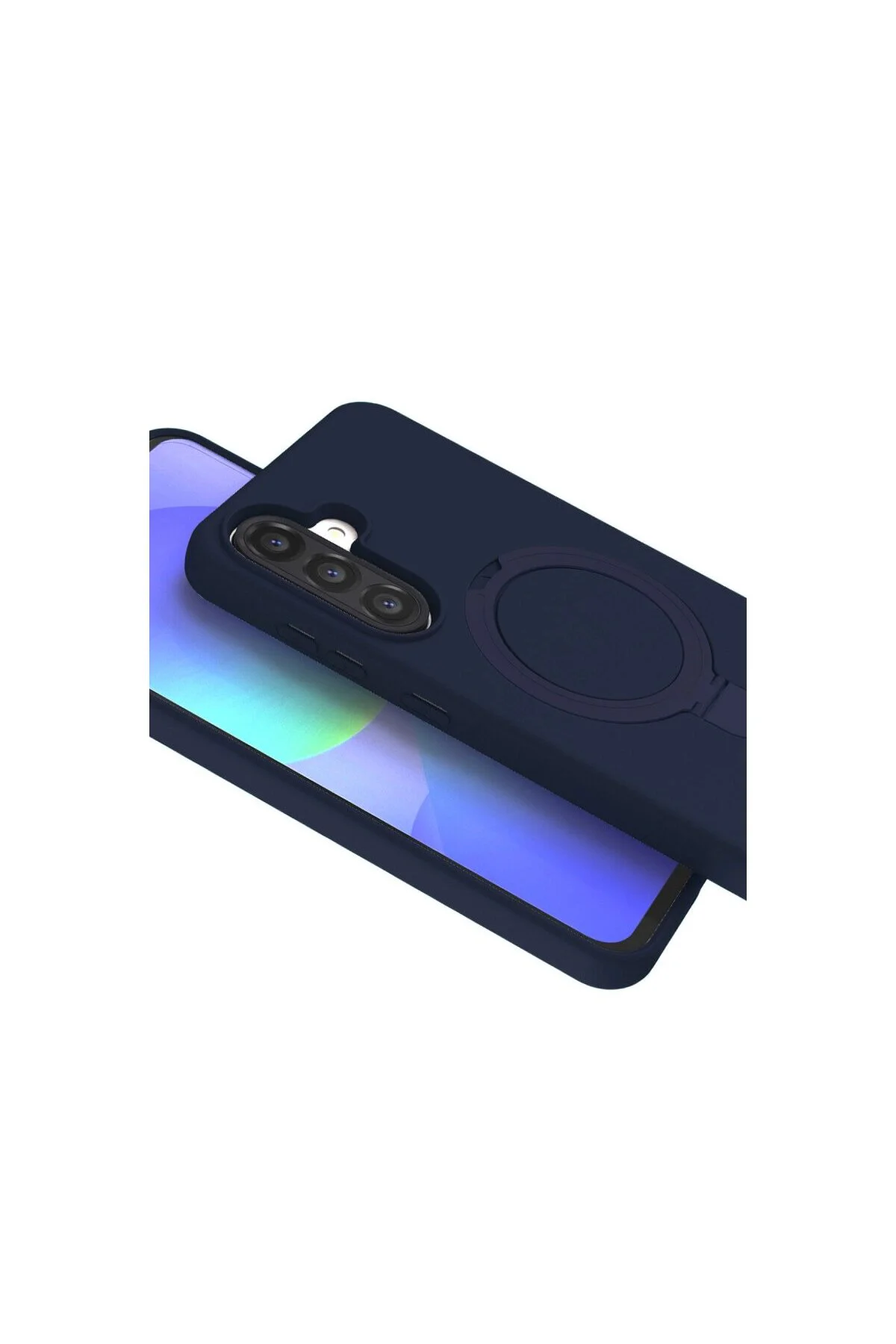 Samsung Galaxy A56 Regal Magsafe Standlı Kapak - Lacivert Samsung Galaxy A56 Regal Magsafe Standlı Kapak - Lacivert