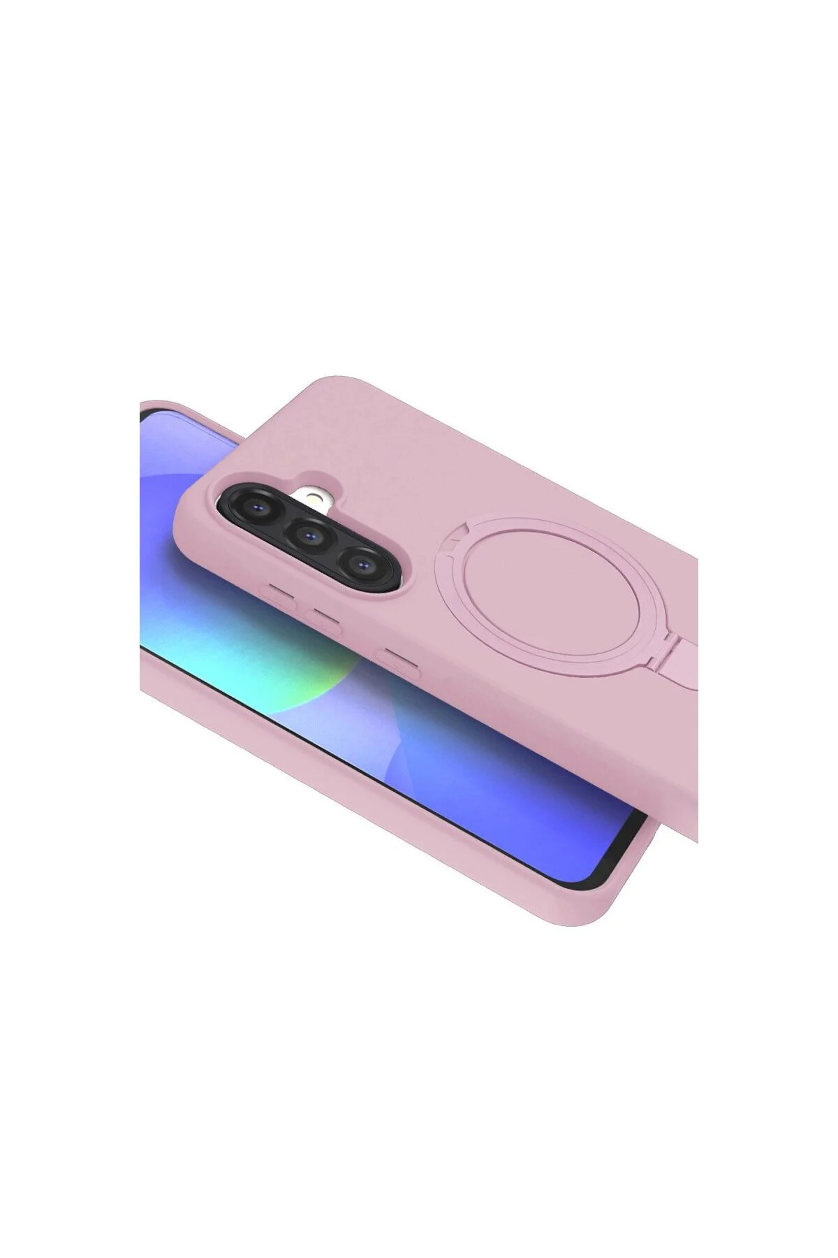 Samsung Galaxy A56 Regal Magsafe Standlı Kapak - Açık Pembe