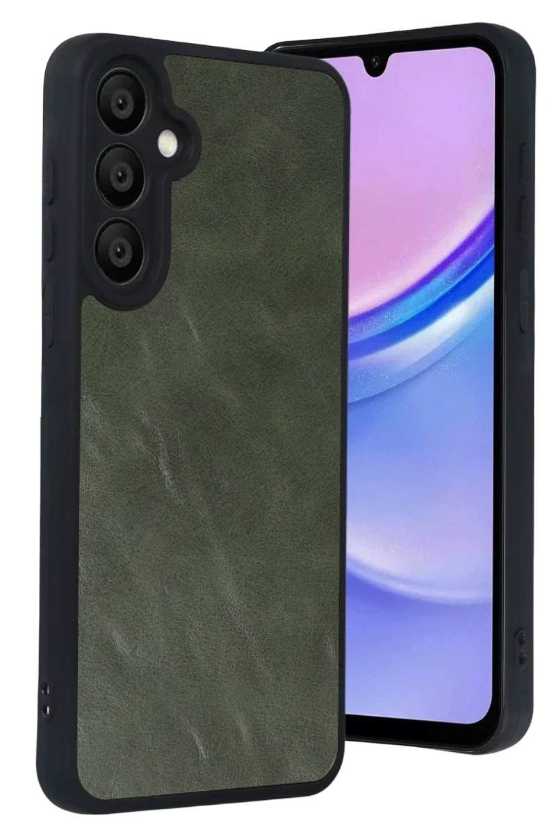 Samsung Galaxy A57 5G Aras Deri Kapak - Yeşil