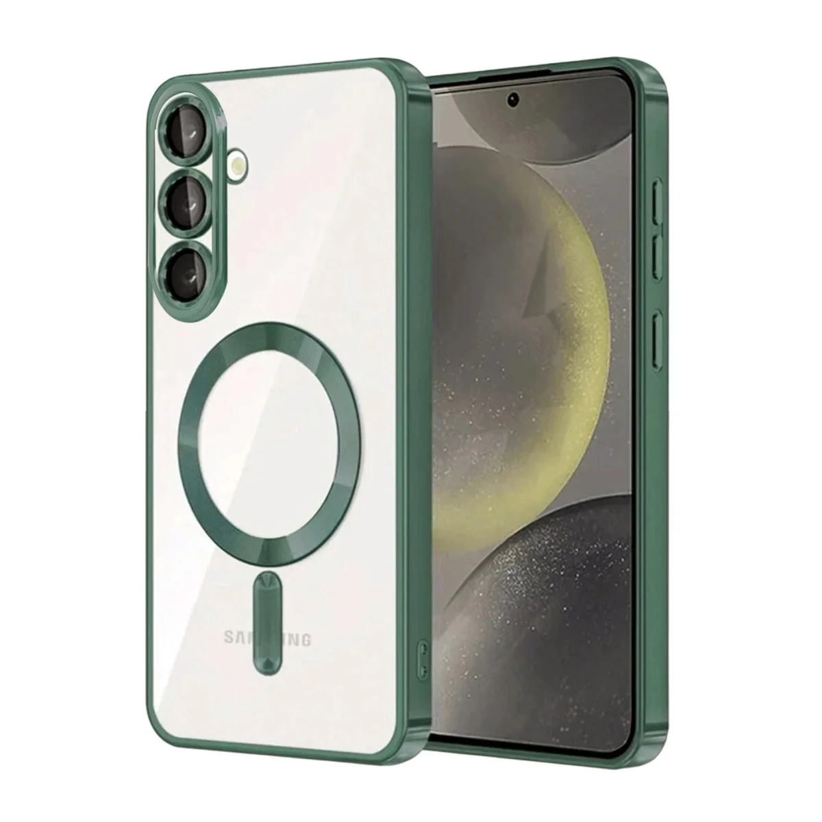 Samsung Galaxy A57 5g Kross Magneticsafe Kapak - Koyu Yeşil